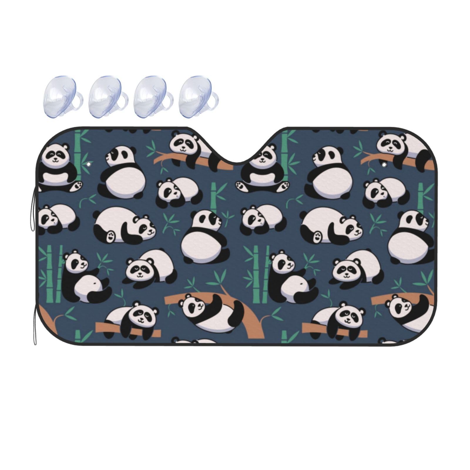 Pandas Auto-Sonnenschutz für Auto, LKW, SUV, blockiert UV-Strahlen, Sonnenblende, Größe S, 130 x 70 cm Pandas Auto-Sonnenschutz für Auto, LKW, SUV, blockiert UV-Strahlen, Sonnenblende, Größe S, 130 x 70 cm von ASKFNASDKMFN