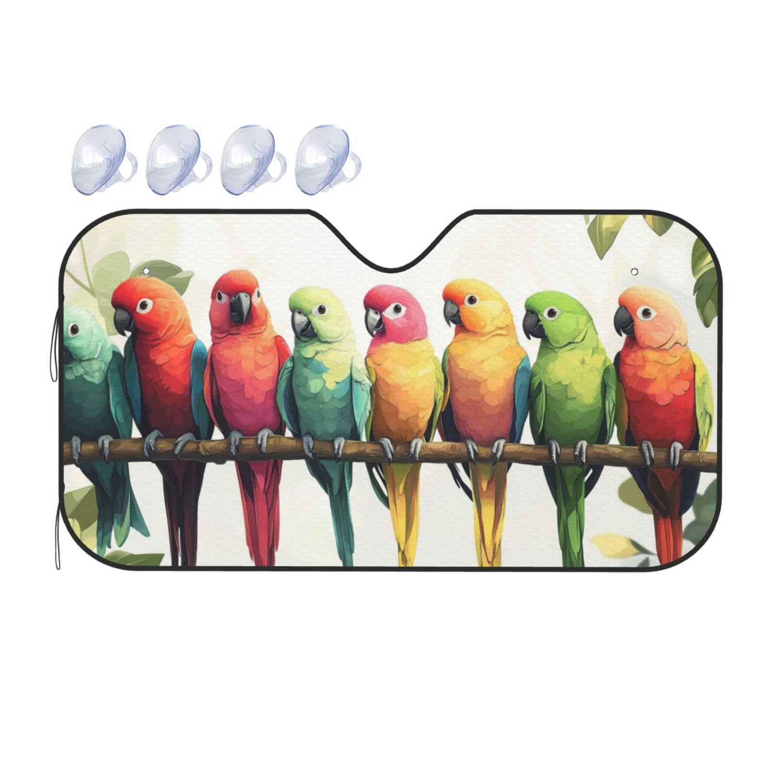 Parrots Auto-Sonnenschutz für Auto, LKW, SUV, blockiert UV-Strahlen, Sonnenblende, Größe S, 130 x 70 cm Parrots Auto-Sonnenschutz für Auto, LKW, SUV, blockiert UV-Strahlen, Sonnenblende, Größe S, 130 x 70 cm von ASKFNASDKMFN