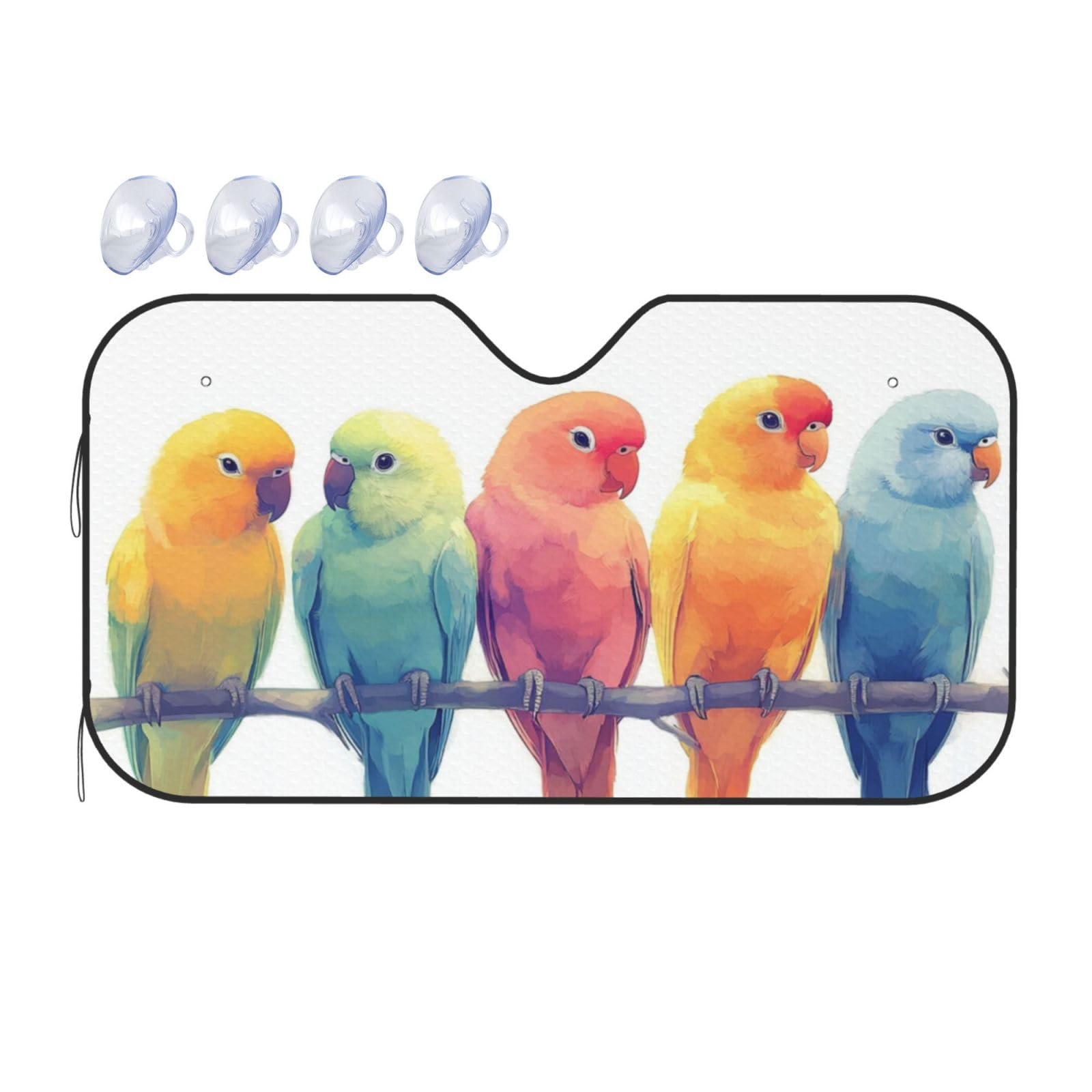 Parrots Auto-Sonnenschutz für Auto, LKW, SUV, blockiert UV-Strahlen, Sonnenblende, Größe S, 130 x 70 cm Parrots Auto-Sonnenschutz für Auto, LKW, SUV, blockiert UV-Strahlen, Sonnenblende, Größe S, 130 x 70 cm von ASKFNASDKMFN