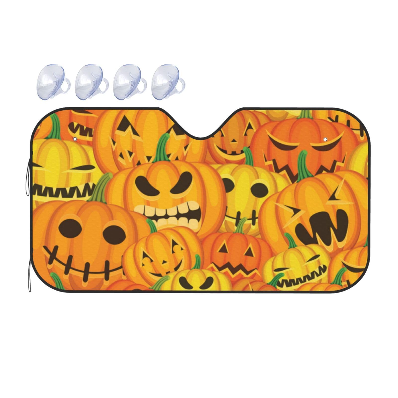 Pumpkins Auto-Sonnenschutz für Auto, LKW, SUV, blockiert UV-Strahlen, Sonnenblende, Größe S, 130 x 70 cm Pumpkins Auto-Sonnenschutz für Auto, LKW, SUV, blockiert UV-Strahlen, Sonnenblende, Größe S, 130 x 70 cm von ASKFNASDKMFN