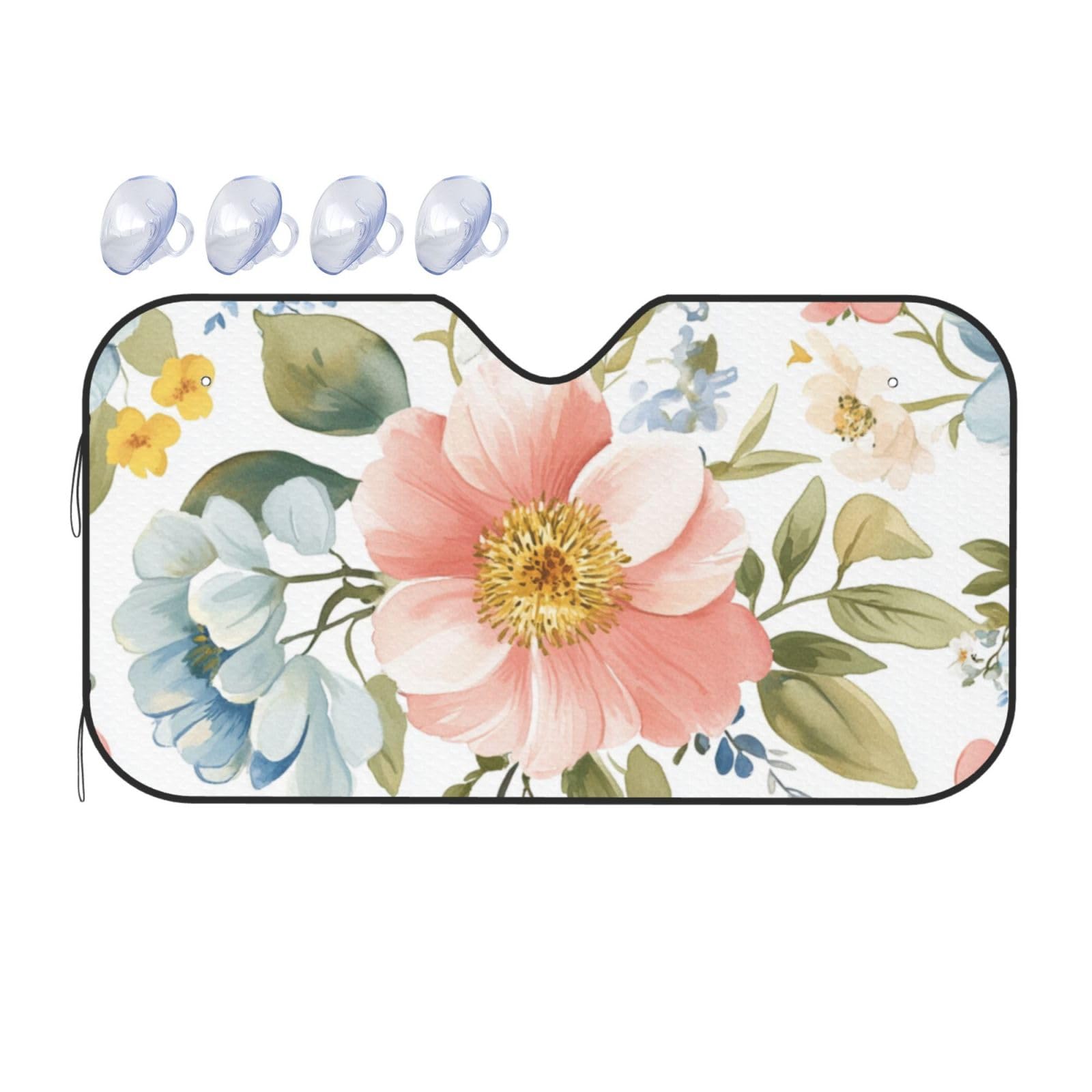 Wildflowers Auto-Sonnenschutz für Auto, LKW, SUV, blockiert UV-Strahlen, Sonnenblende, Größe S, 130 x 70 cm Wildflowers Auto-Sonnenschutz für Auto, LKW, SUV, blockiert UV-Strahlen, Sonnenblende, Größe S, 130 x 70 cm von ASKFNASDKMFN