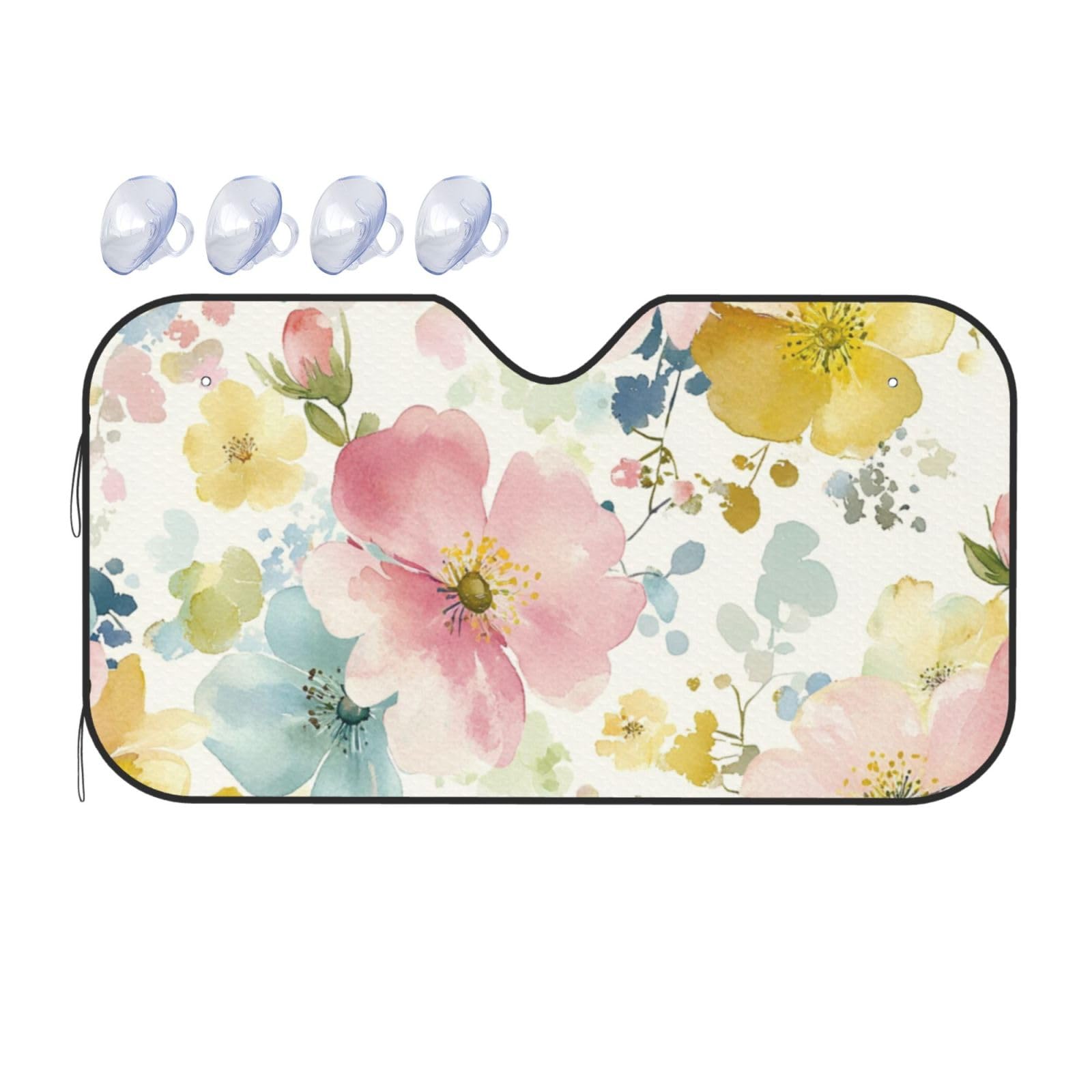 Wildflowers Auto-Sonnenschutz für Auto, LKW, SUV, blockiert UV-Strahlen, Sonnenblende, Größe S, 130 x 70 cm Wildflowers Auto-Sonnenschutz für Auto, LKW, SUV, blockiert UV-Strahlen, Sonnenblende, Größe S, 130 x 70 cm von ASKFNASDKMFN
