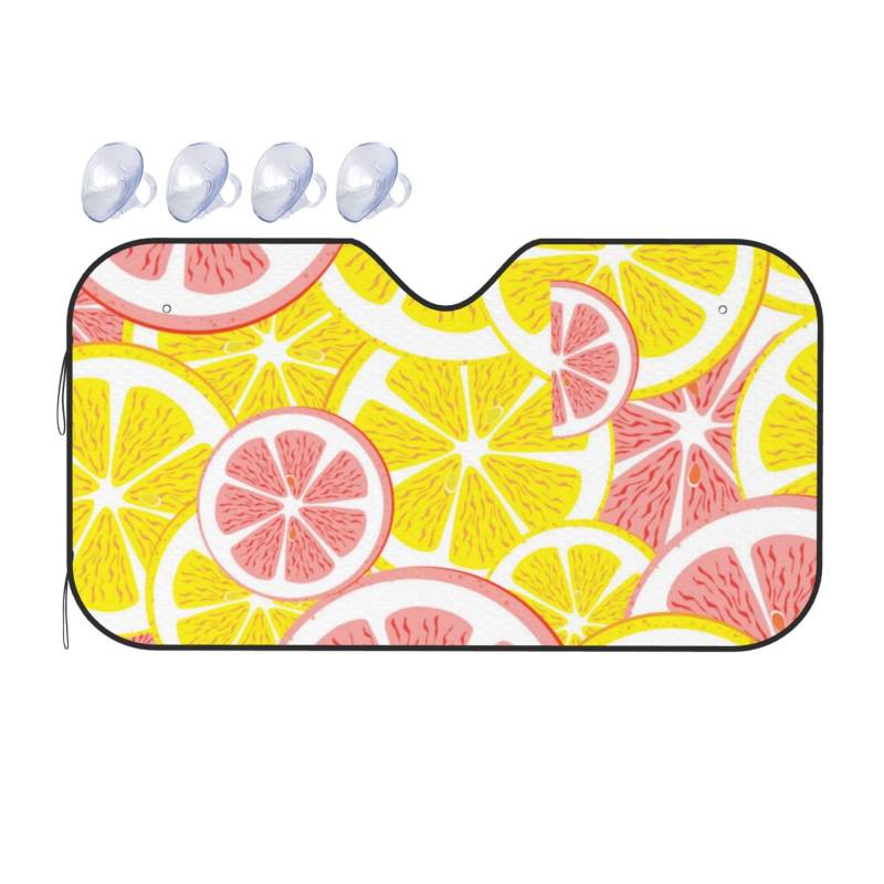 lemon Auto-Sonnenschutz für Auto, LKW, SUV, blockiert UV-Strahlen, Sonnenblende, Größe S, 130 x 70 cm von ASKFNASDKMFN