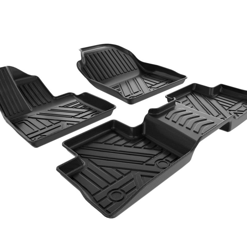 ASLONG 5-Sitzer-Auto-Fußmatten passend für 2019 2020 2021 2022 2023 Toyota RAV4 Wetter-Bodenmattenauskleidung, 1. und 2. Reihe, vorne und hinten, komplettes Set, schwarz von ASLONG