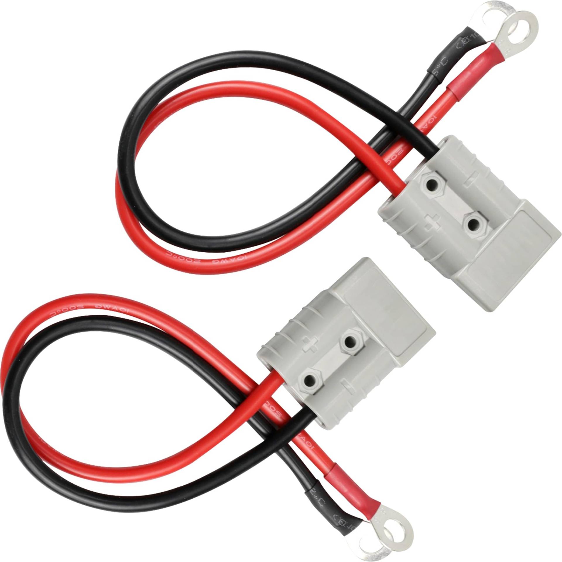 ASOFTY 2 Stück Batterieanschluss Stecker 50A 600V 10AWG mit 30cm O-Ring-Batterieanschlusskabel, Anderson Steckerkabel für Auto, Motorrad, Wohnwagen, Gabelstapler ASOFTY 2 Stück Batterieanschluss Stecker 50A 600V 10AWG mit 30cm O-Ring-Batterieanschlusskabel, Anderson Steckerkabel für Auto, Motorrad, Wohnwagen, Gabelstapler von ASOFTY