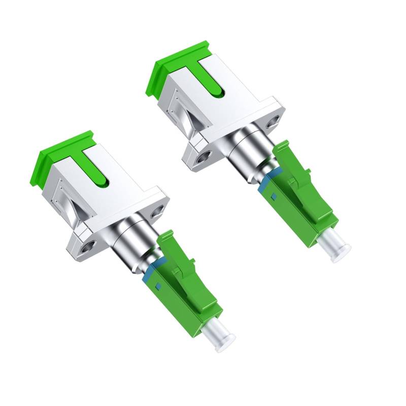 ASOFTY 2 Stück Glasfaser Adapter, SC/APC Buchse auf LC/APC Stecker Singlemode, LC auf SC Adapter für Schnelle Glasfaserkopplung von ASOFTY
