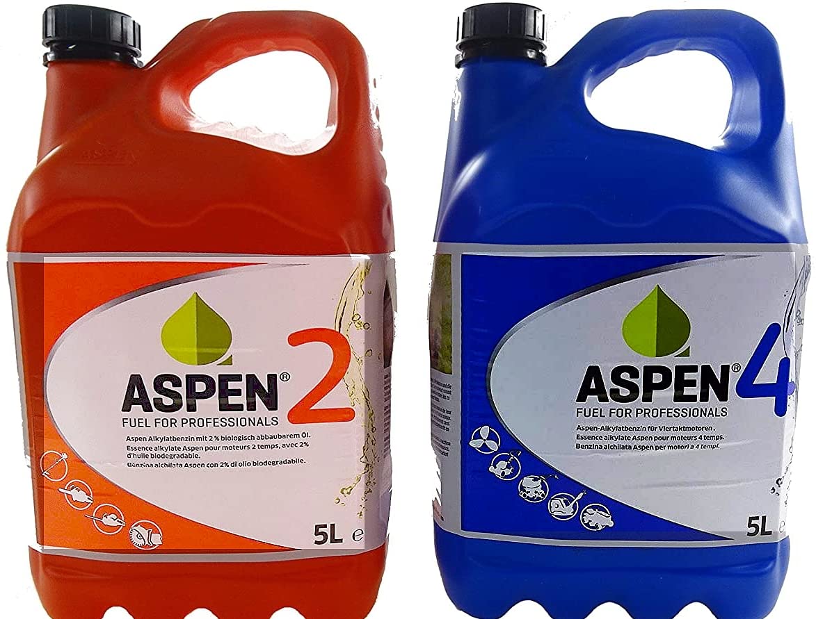 10 Liter ASPEN Alkylatbenzin Sonderkraftstoff 5L 2-Takt + 5L 4-Takt Sparset von ASPEN