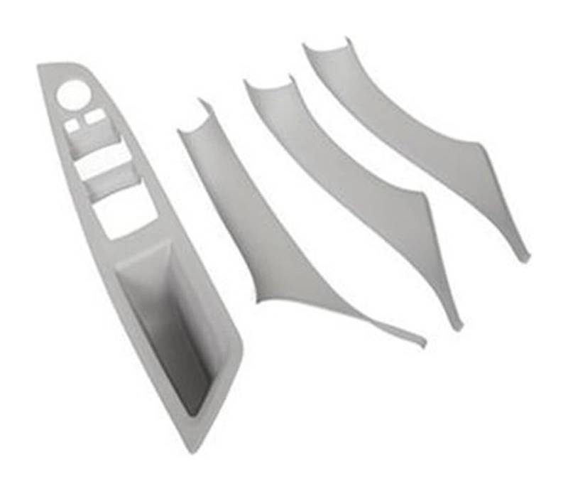 Auto Elektrische Fensterschalter Für 5er F10 F18 Auto-Innentürgriff Autofensterglas-Hebeknöpfe Innentürverkleidung Schutzabdeckung Aufkleber(Gray) von ATACDVDYEU