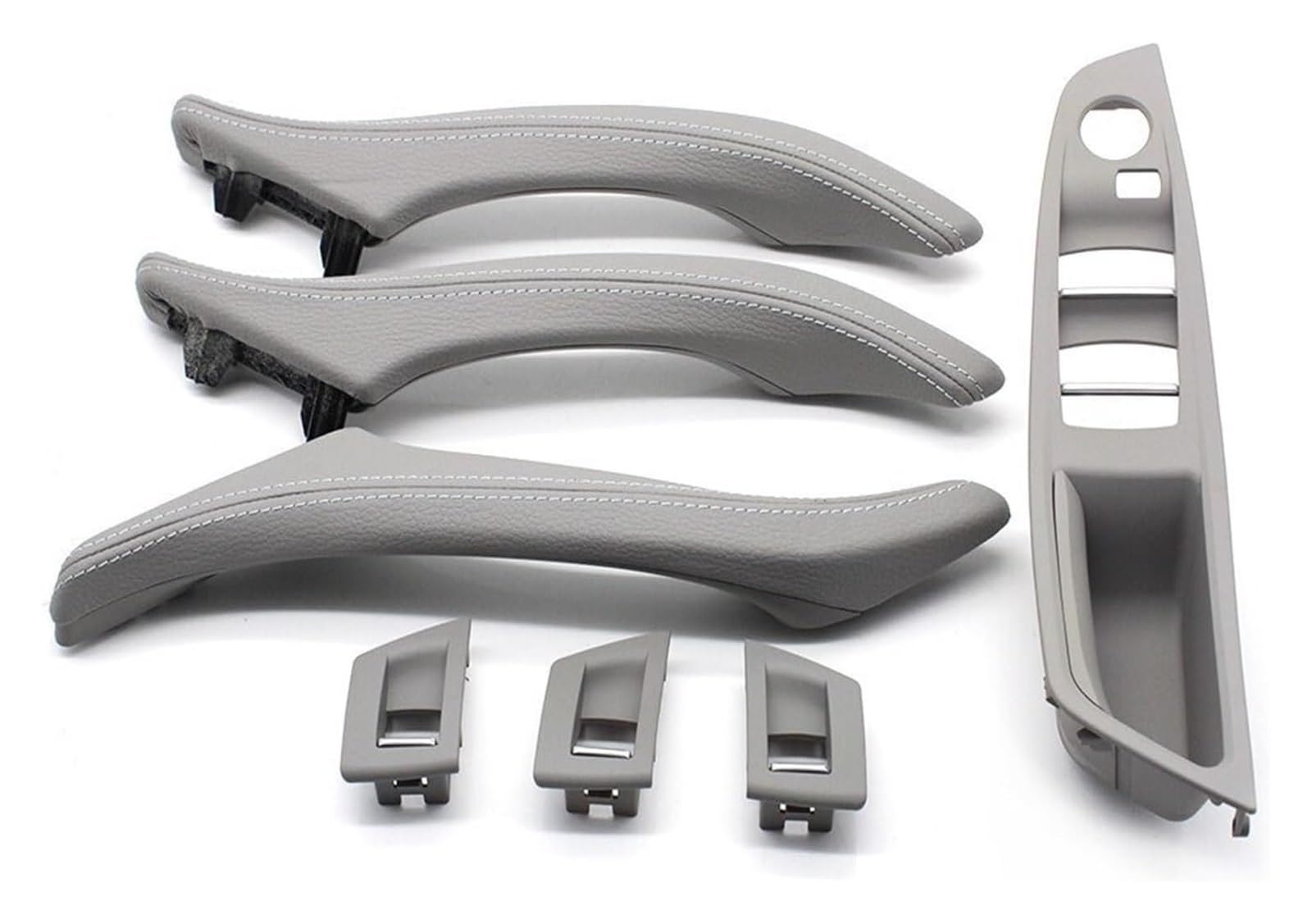 Innentürgriff Auto Für 5er F10 F11 523i 525i 528i 530 Autoinnenraum Ledertürgriffbaugruppe RHD-Fahrer 7-teiliges Set(Model B Grey) von ATACDVDYEU