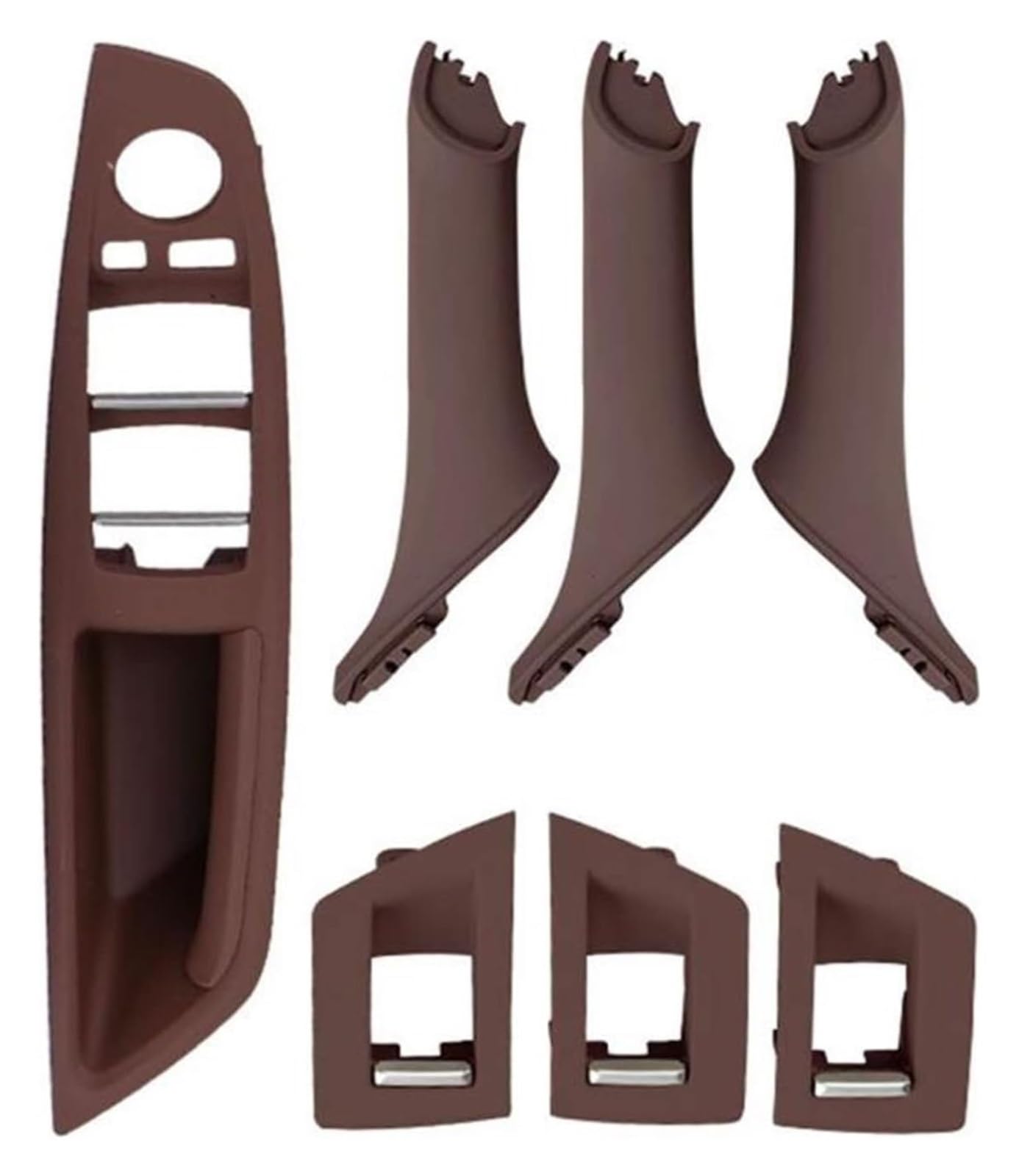 Innentürgriff Auto Für 5er F10 F18 Linkslenker 2010-2016 Autoinnentürgriffplatte Dekorative Abdeckung(Red Brown) von ATACDVDYEU