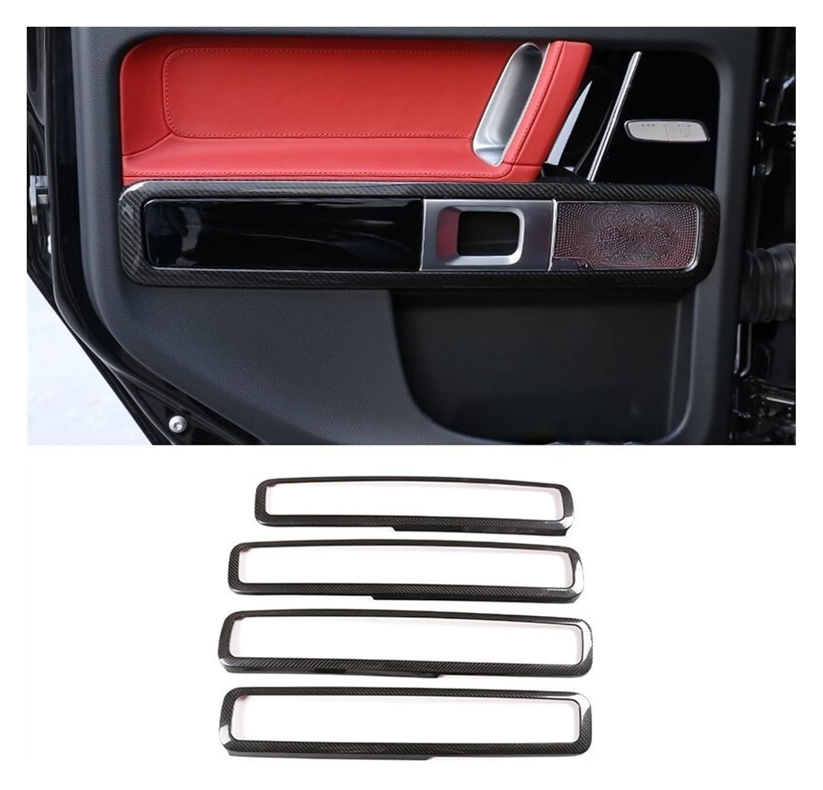 Innentürgriff Auto Für Mercedes Für B&enz G Klasse W463 G63 G500 2019-2020 Auto Innen Tür Griff Rahmen Dekoration Aufkleber(Style a) von ATACDVDYEU