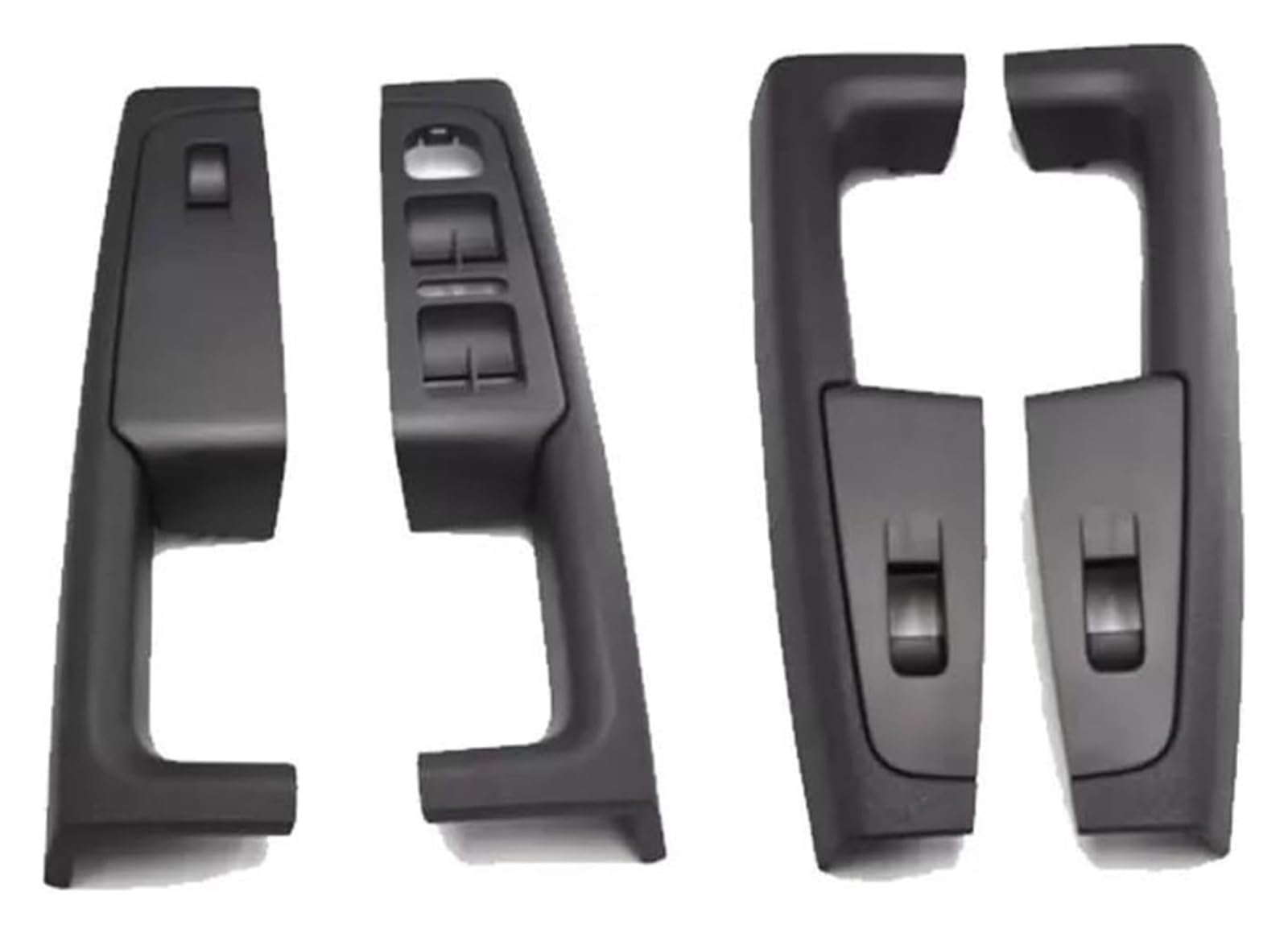 Innentürgriff Auto Für Superb 2008-2013 Vorne Hinten Innen Tür Griff Armlehne Rahmen Schalter Control Panel Trim 3TD867157(Black Set) von ATACDVDYEU