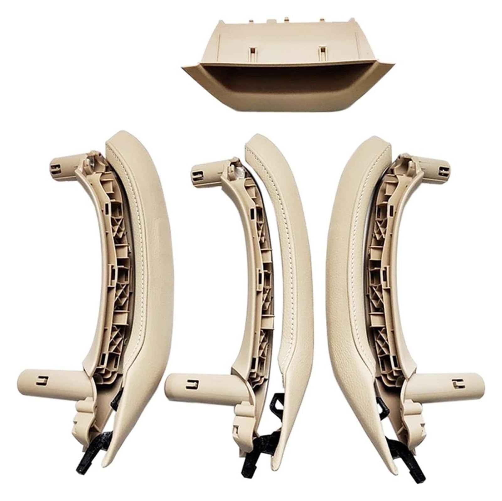 Innentürgriff Auto Für X3 X4 F25 F26 2010-2016 LHD RHD Innen Beifahrertürgriff Lederabdeckung Baugruppe(Rhd 7pcs Set Beige) von ATACDVDYEU