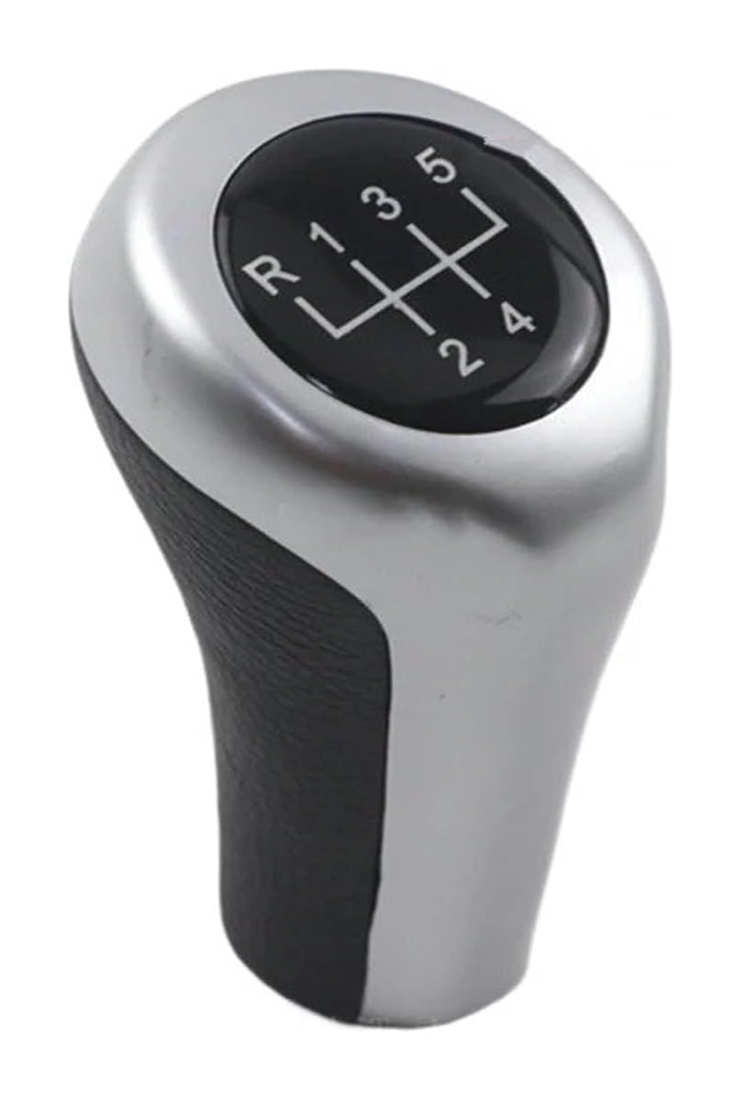 Manueller Schaltkopf Für B&MW 1 Für Series Für E81 E82 E87 E88 Manuelle 5 6 Geschwindigkeit Schaltknauf Hebel Griff Kappe Auto(Silver 5-speed) von ATACDVDYEU