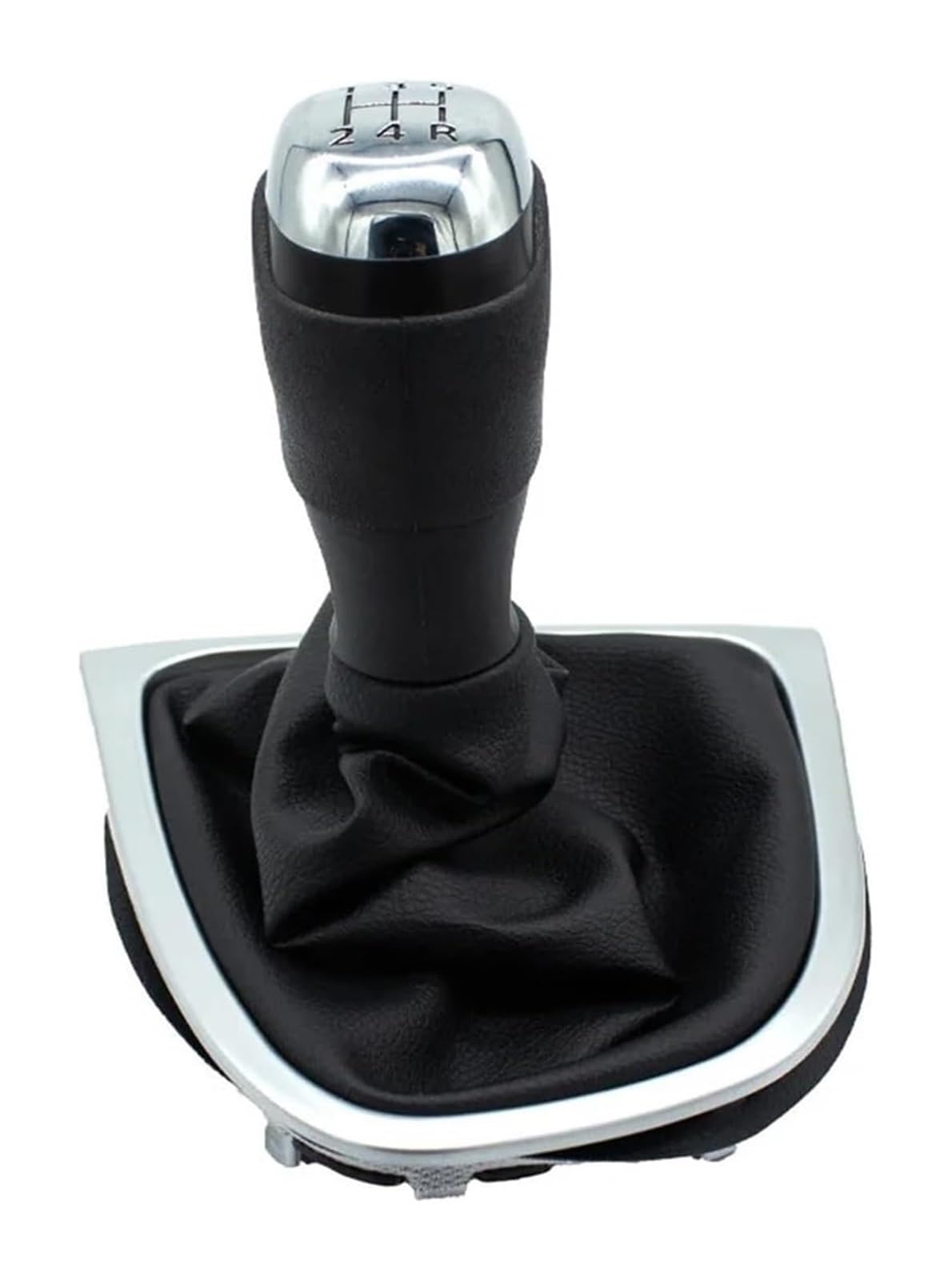 Manueller Schaltkopf Für Clio 4 IV 2012-2019 Schaltknauf Gamasche Boot Cover Case 5/6 Geschwindigkeit Stick Wechselkopf Getriebe Staubkappe Auto(Chrome 5 Speed) von ATACDVDYEU