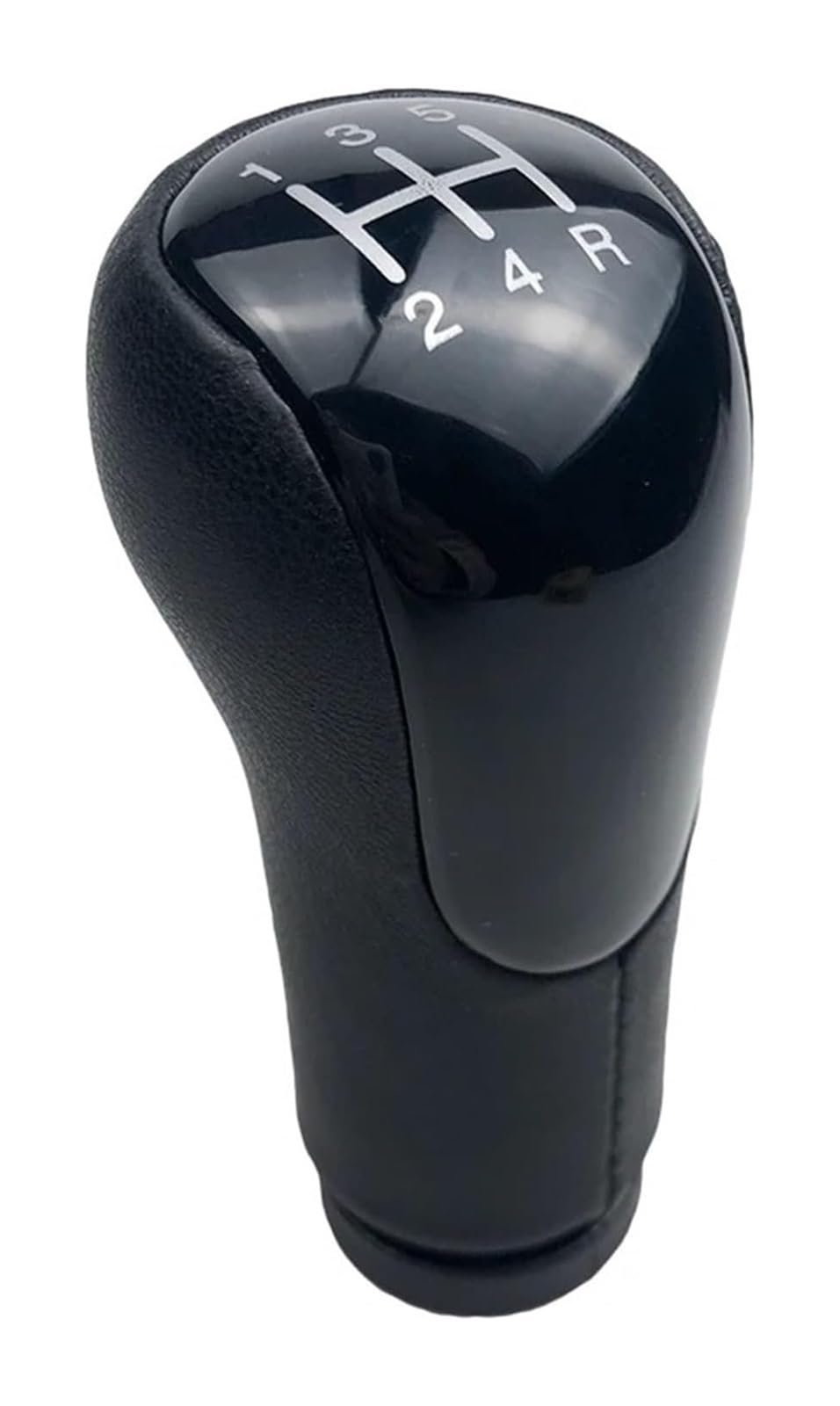 Manueller Schaltkopf Für Fiesta Für Fusion Für Transit Für Connect 2002 Leder Schaltknauf Schaltmanschette Kofferraumabdeckung Fallkappe Auto(5 Speed Black) von ATACDVDYEU