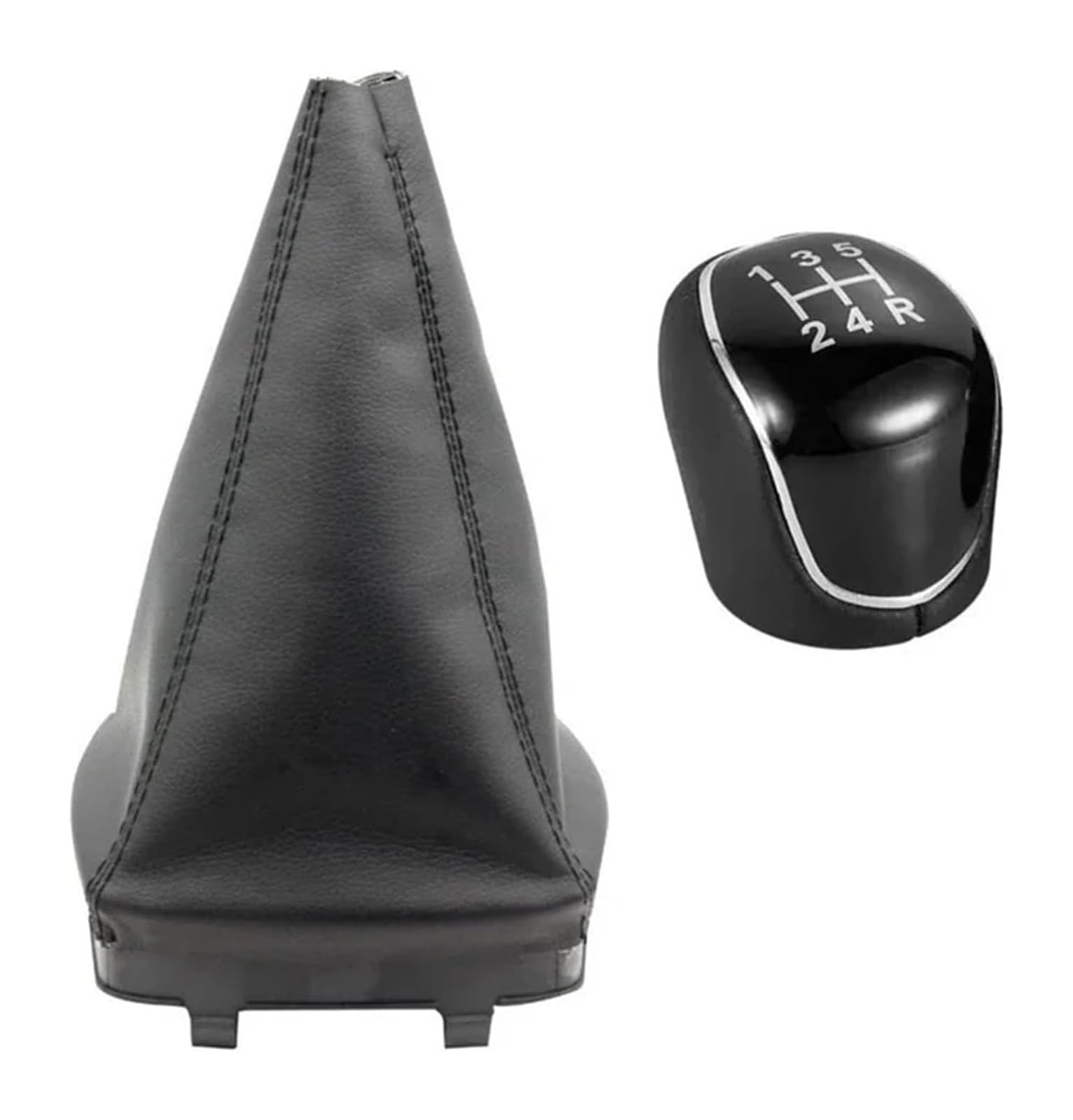Manueller Schaltkopf Für Mondeo Für Mk4 IV 2007-2014 12mm Schaltknauf Gamasche Boot Hebel Griff Kopf Staubdichte Abdeckkappe Auto(Black 5 Speed 2pcs) von ATACDVDYEU