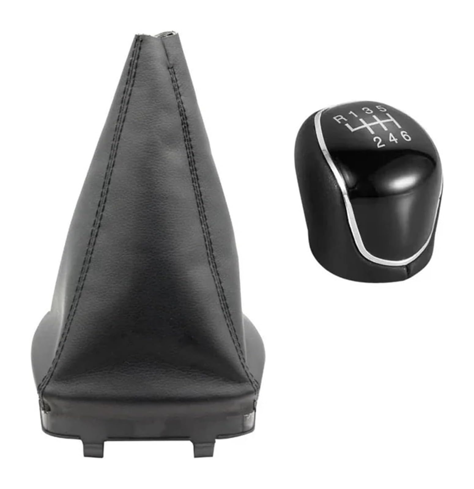 Manueller Schaltkopf Für Mondeo Für Mk4 IV 2007-2014 Auto Hand Speed ​​Ball Schaltknauf Gamasche Boot Abdeckung Kragenkappe(Black 6 Speed 2pcs) von ATACDVDYEU