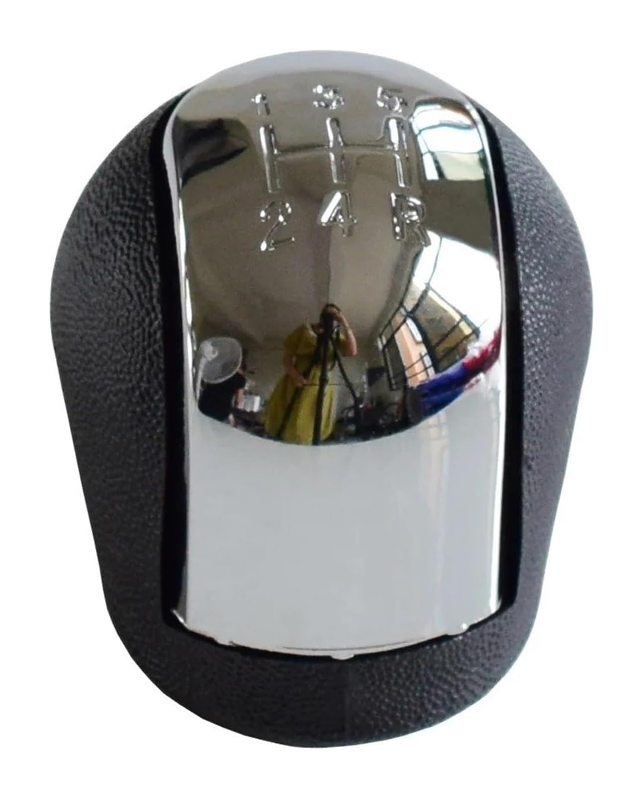 Manueller Schaltkopf Für O&pel Für Vauxhall Für Vectra C Für Vectra B Chrom Leder Auto Schaltknauf Hebel Gaitor Boot Cove Cap(5-r-speed-hand) von ATACDVDYEU