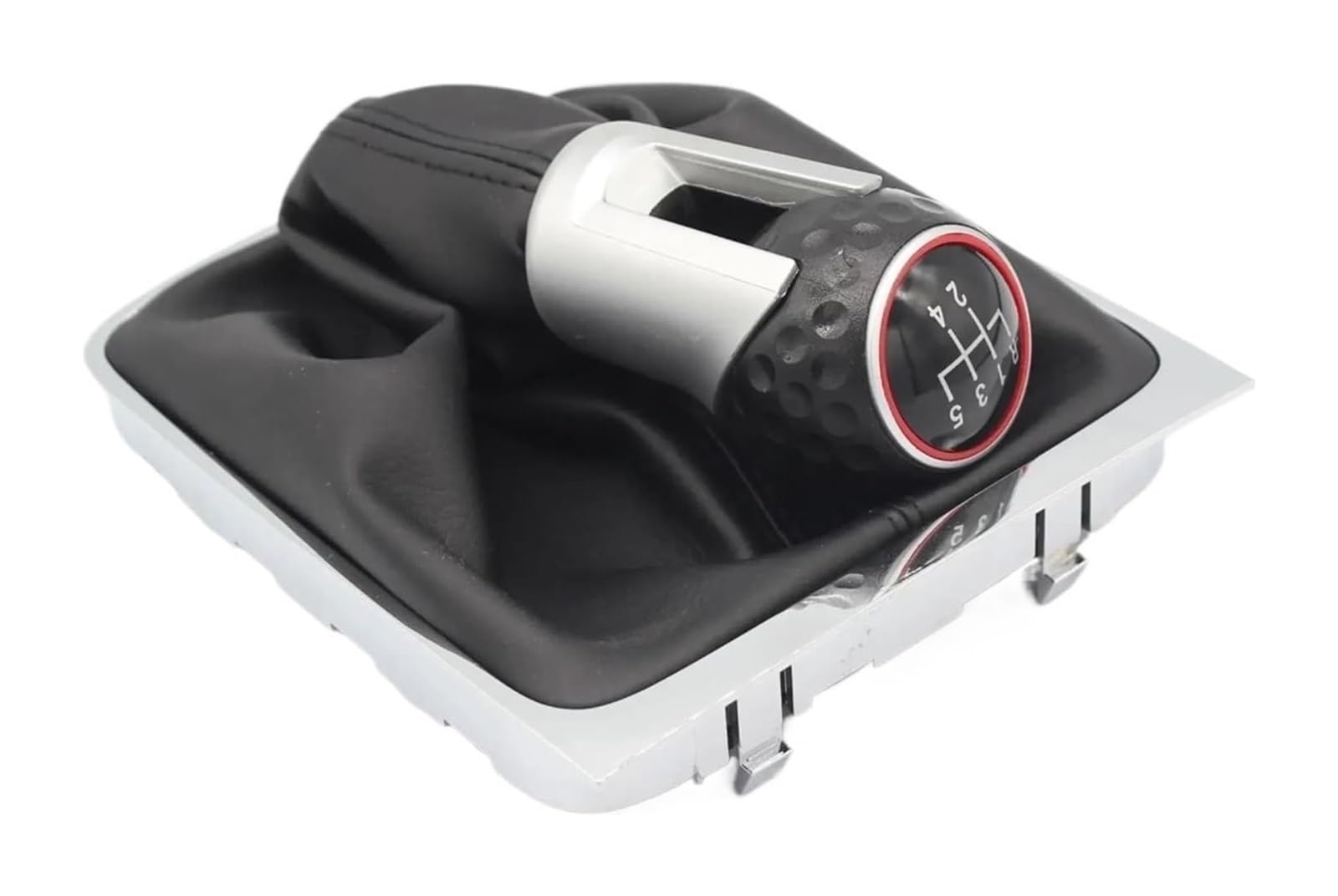 Manueller Schaltkopf Für VW Für G&olf 7 A7 MK7 Für GTI Für GTD 2013 2014 2015 2016 2017 2018 Auto 5/6 Gang Schalthebel Level Schaltknauf Lederstiefel LHD(Black Line,5 speed) von ATACDVDYEU