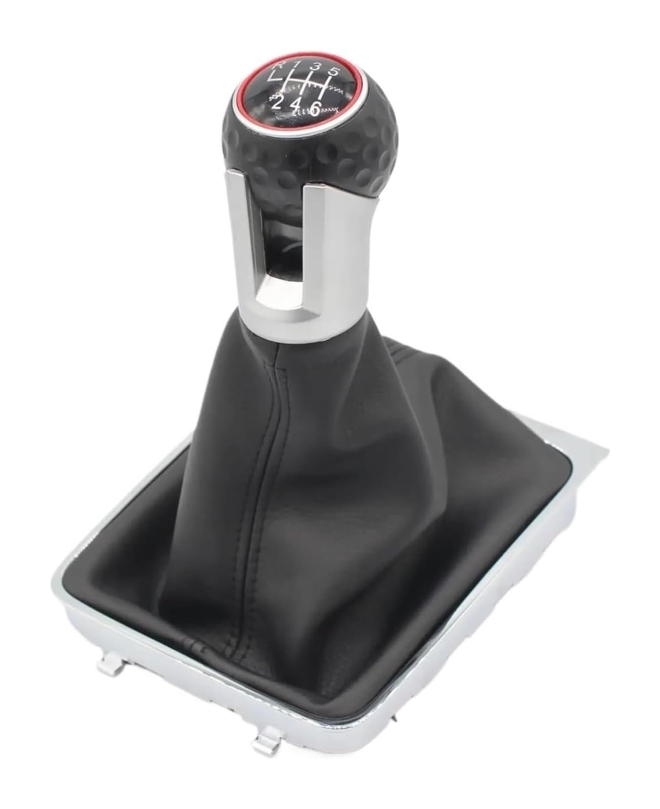Manueller Schaltkopf Für VW Für G&olf 7 A7 MK7 Für GTI Für GTD 2013 2014 2015 2016 2017 2018 Auto 5/6 Gang Schalthebel Level Schaltknauf Lederstiefel LHD(Black Line,6 speed) von ATACDVDYEU