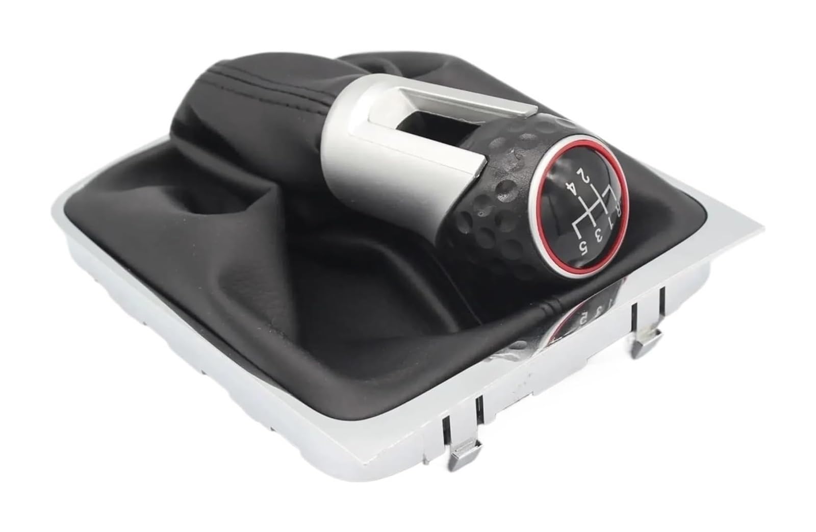 Manueller Schaltkopf Für VW Für G&olf 7 A7 MK7 GTI GTD 2013-2018 5/6-Gang-Level-Shift-Kofferraum LHD Anpassbares Schaltmuster Leder-Schaltknauf(Black Line,5 speed) von ATACDVDYEU