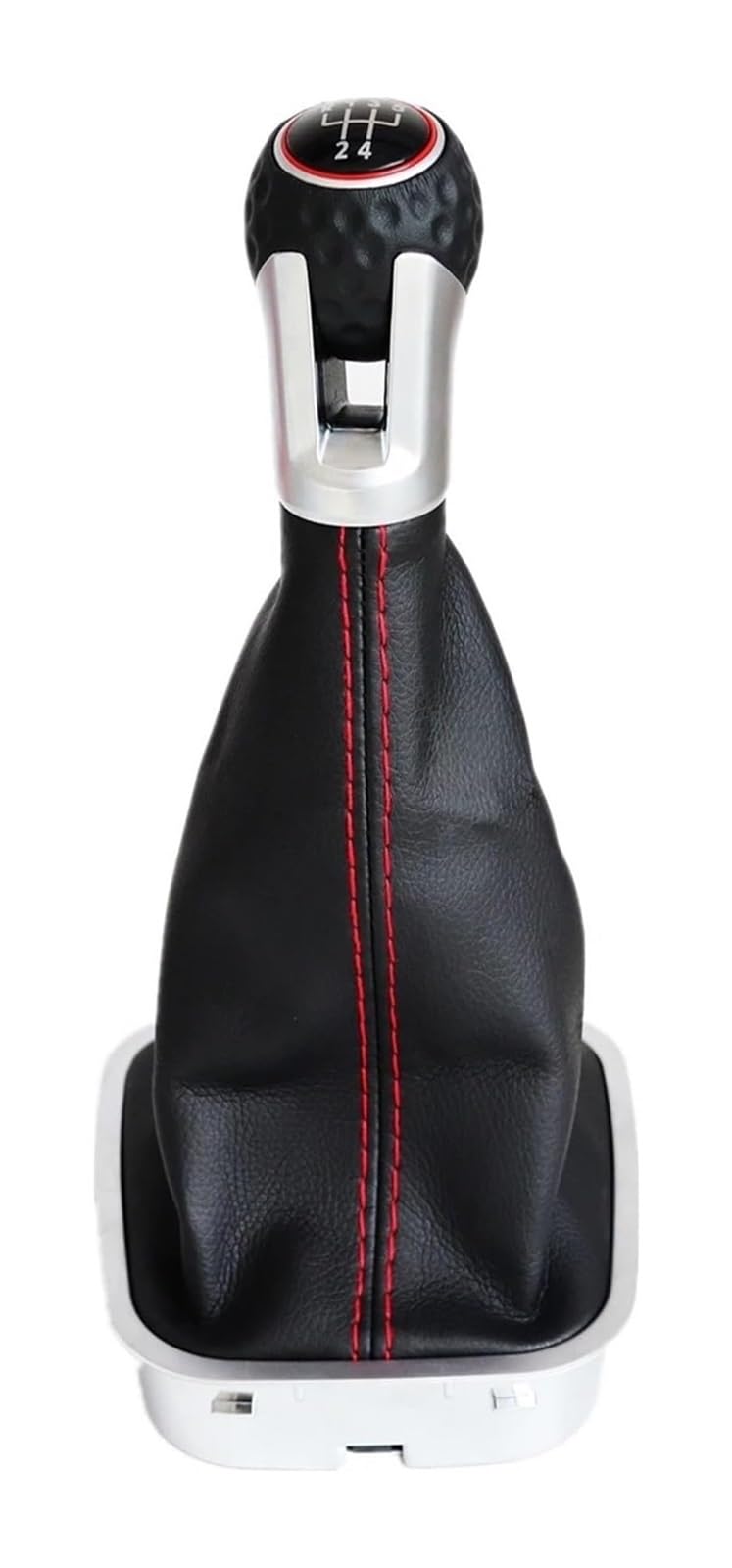 Manueller Schaltkopf Für VW Für Polo Für 6R 6C Limousine 2011-2017 5-Gang-Schalthebel Schaltknauf Mit Leder-Boot-Cap-Auto(1 Gear knob boot) von ATACDVDYEU