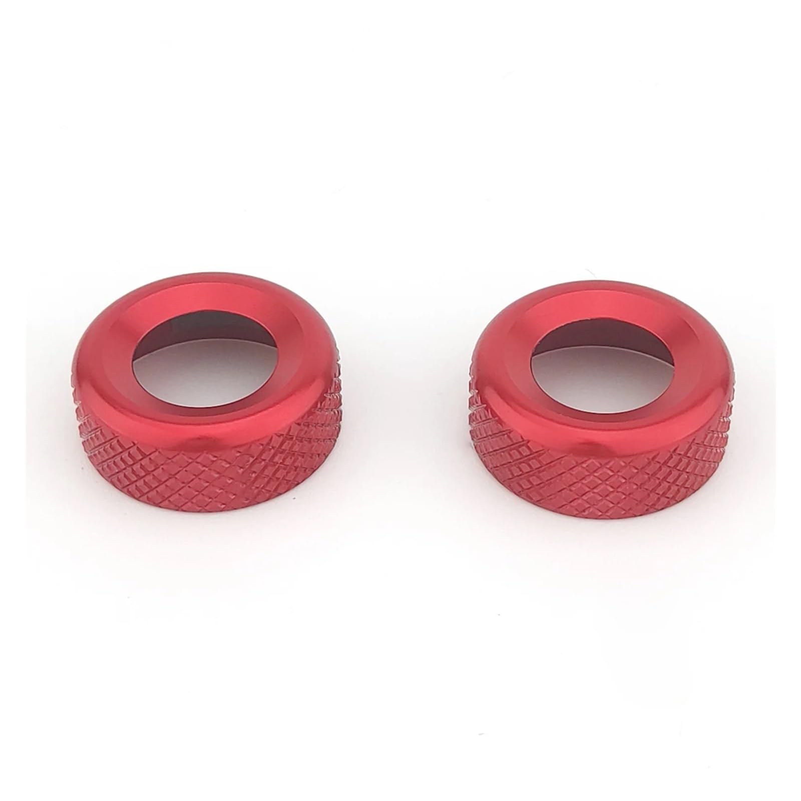 ATATKRT 2 STÜCKE Aluminium Zentrale AC Klimaanlage Einstellknopf Ring Abdeckung Trim Kompatibel for Kia Sportage NQ5 2022-2024 Innen zubehör(Red 2pcs) von ATATKRT