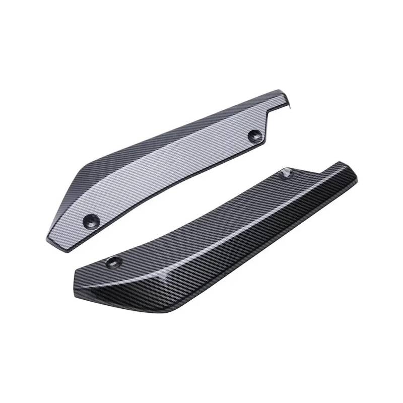 ATATKRT 2 STÜCKE Heckstoßstangensplitter Universal Kompatibel for Dodge Charger SXT SRT Challenger 2000-2022 Seitenspoilerdiffusor Canards Autozubehör Antikollisions-Automodifikation(Carbon Fiber Look von ATATKRT