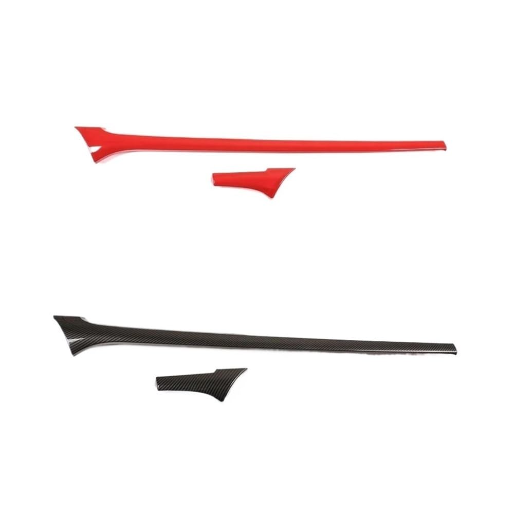 ATATKRT 2 STÜCKE LHD Innenformteil Center Control Dashboard Panel Trim Dekorativer Streifen Kompatibel for Toyota Hilux Revo 2015-2021 Autoinnenausstattung(Style 11) von ATATKRT
