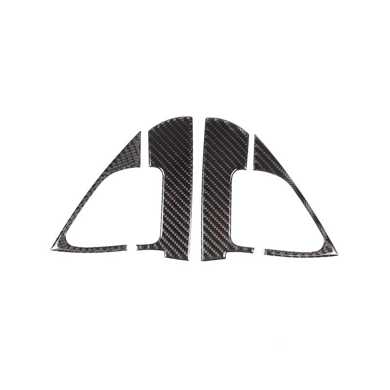 ATATKRT 2 Stück weiche Kohlefaser-Autoinnenaufkleber for die A-Säulen-Lautsprecherverkleidung, Autoschutzzubehör, kompatibel mit BMW 3er E90 2005–2012(Black Carbon Fiber1) von ATATKRT