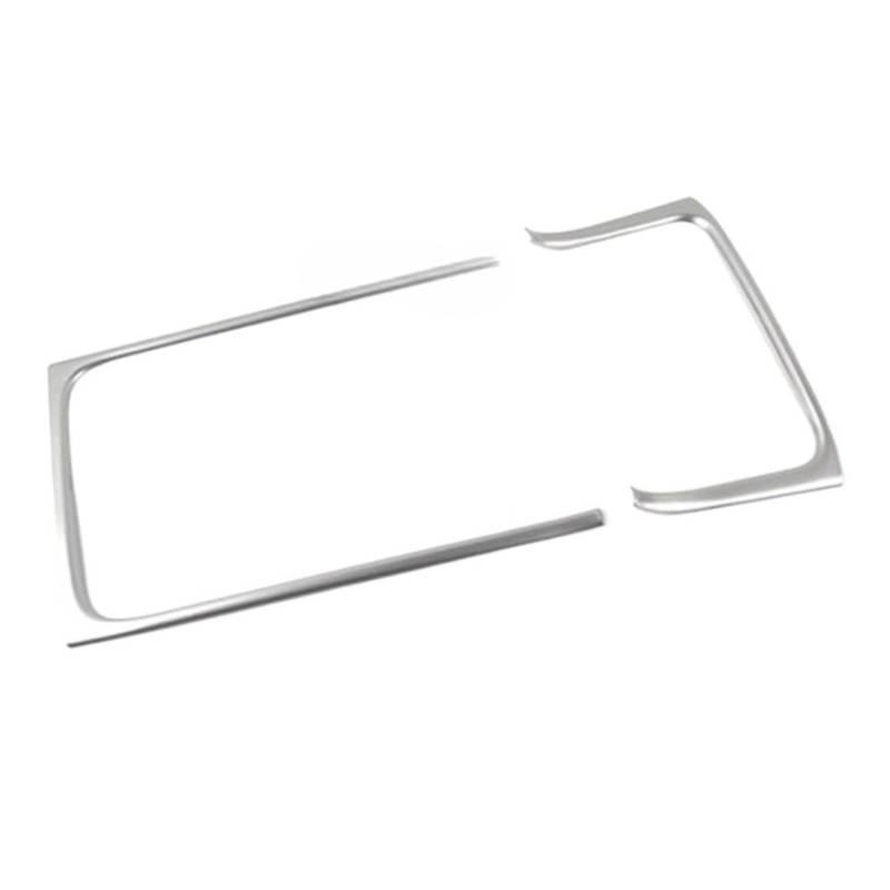 ATATKRT 2 Teile/Satz Edelstahl Auto Zentrale Steuerung Panel Trim Dekoration Streifen Abdeckung Kompatibel for Touareg 2011-2018 Getriebe Shift Seite Aufkleber Interio(Silver) von ATATKRT