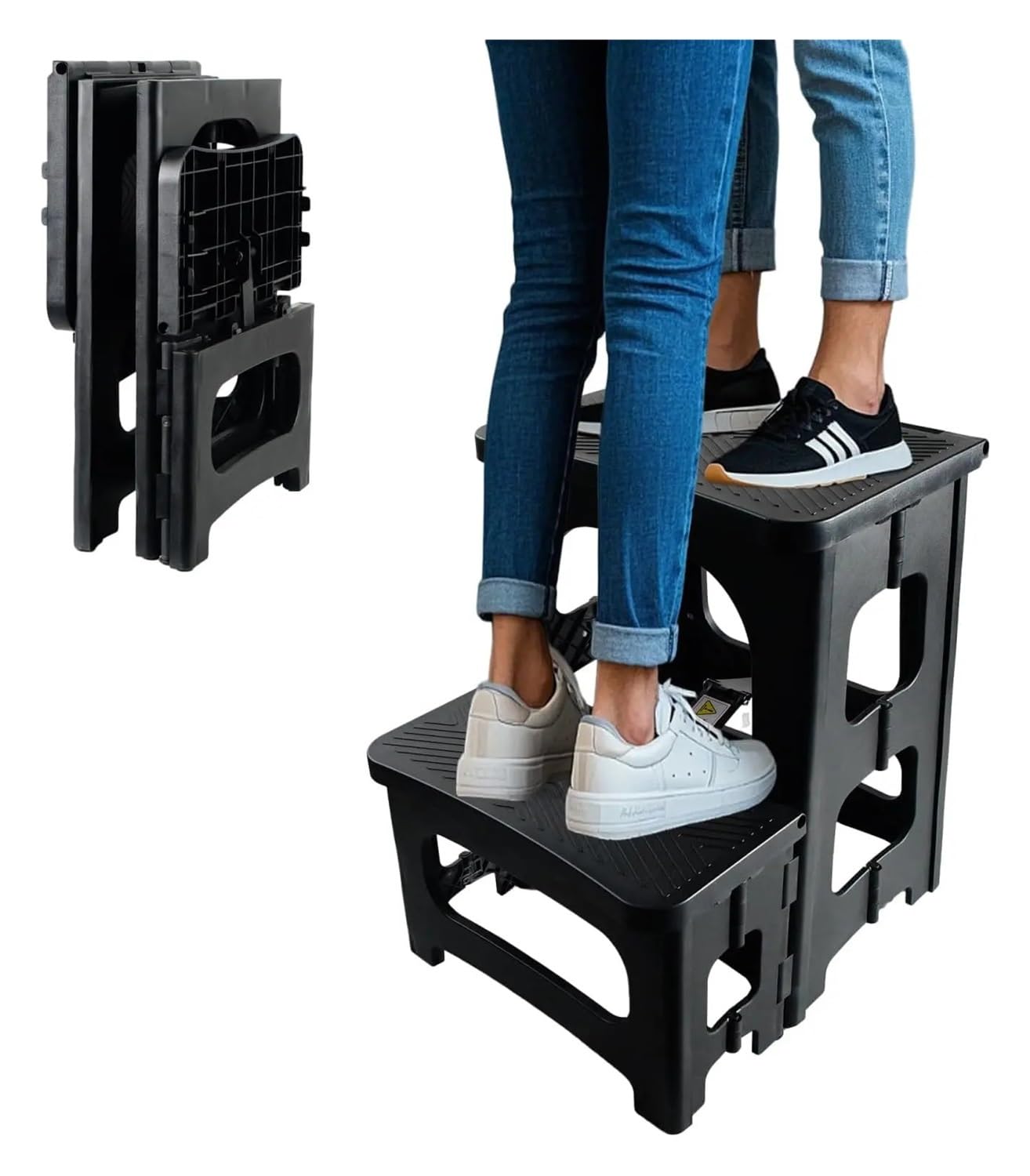 ATATKRT 2-stufige Klapphockerleiter, Rutschfester tragbarer zusammenklappbarer Tritthocker for Küche, Bad, Zuhause, Wohnmobil, Schrank, Büro, 16,5-Zoll-Außenstufen ATATKRT 2-stufige Klapphockerleiter, Rutschfester tragbarer zusammenklappbarer Tritthocker for Küche, Bad, Zuhause, Wohnmobil, Schrank, Büro, 16,5-Zoll-Außenstufen von ATATKRT