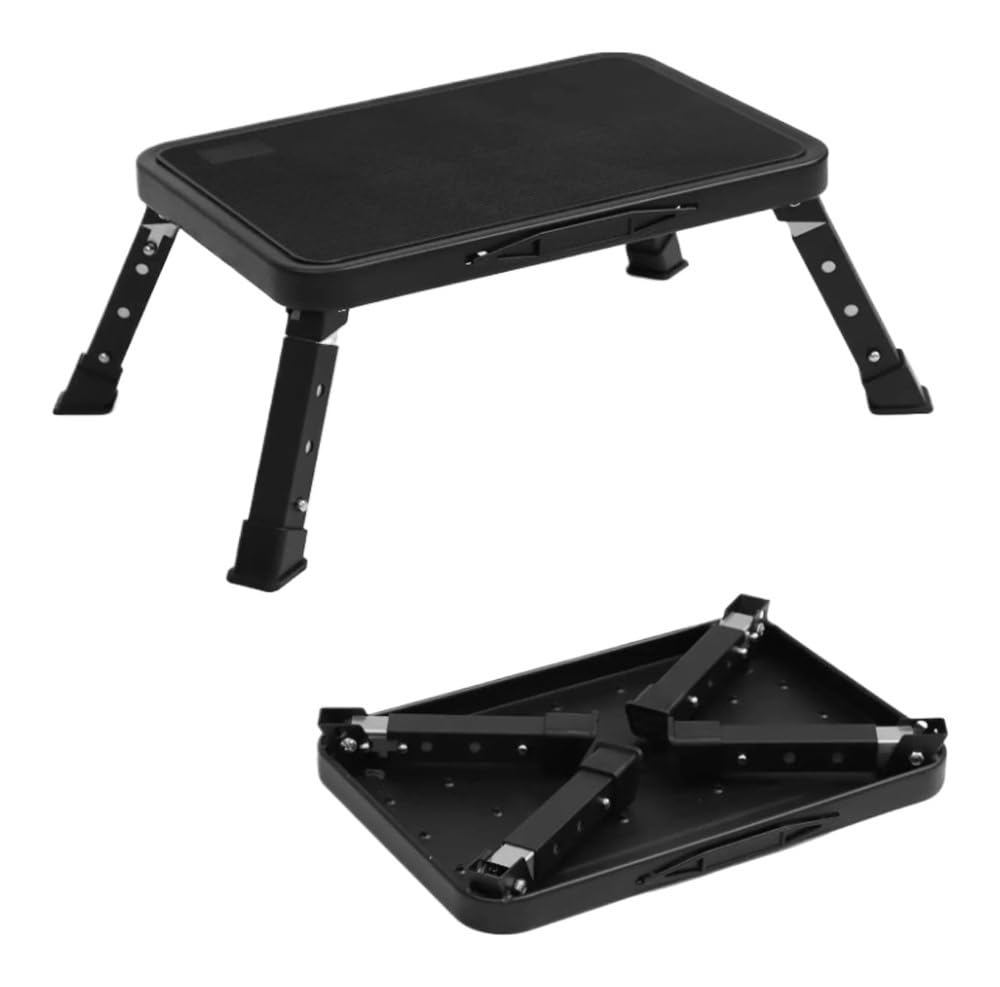 ATATKRT 3-stufig höhenverstellbarer Tritthocker, klappbarer Metall-RV-Tritthocker mit Einer Tragkraft von 150 kg for Erwachsene in Küche, Schlafzimmer, Büro, Wohnmobil, tragbare Stufen ATATKRT 3-stufig höhenverstellbarer Tritthocker, klappbarer Metall-RV-Tritthocker mit Einer Tragkraft von 150 kg for Erwachsene in Küche, Schlafzimmer, Büro, Wohnmobil, tragbare Stufen von ATATKRT