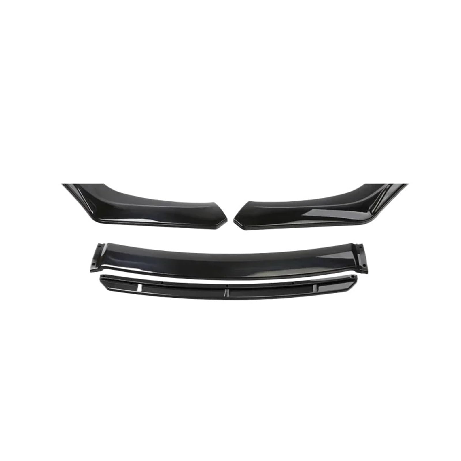 ATATKRT 3-teiliges Auto-Frontstoßstangen-Unterlippen-Universalzubehör Body Kits Front Blade Guard Protector Cover Standard-Autoteile Tuning Anti-Kollisions-Automodifikation(Black A) von ATATKRT