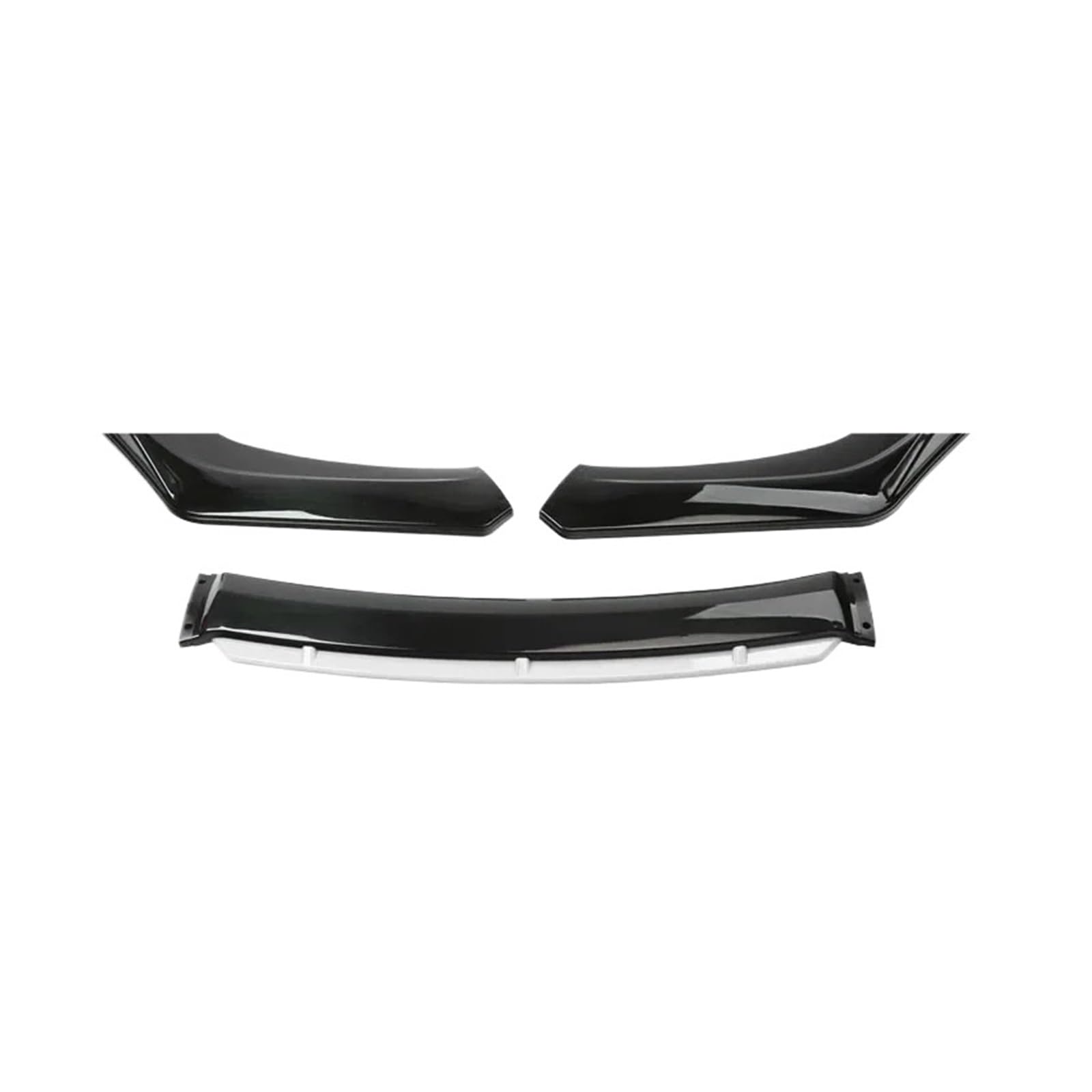 ATATKRT 3-teiliges Auto-Frontstoßstangen-Unterlippen-Universalzubehör Body Kits Front Blade Guard Protector Cover Standard-Autoteile Tuning Anti-Kollisions-Automodifikation(Black White A) von ATATKRT