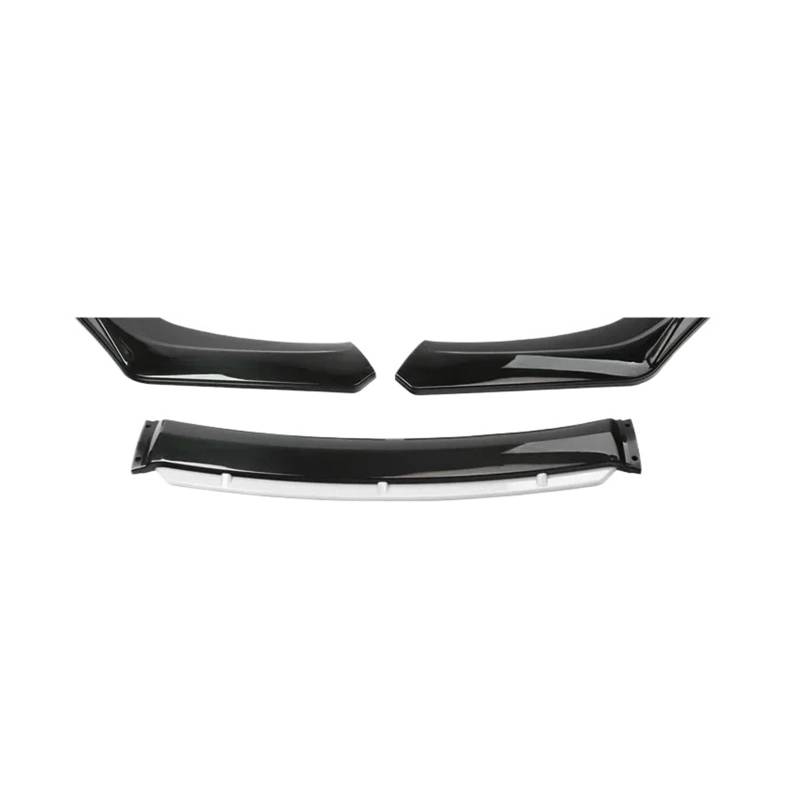ATATKRT 3-teiliges Auto-Frontstoßstangen-Unterlippen-Universalzubehör Body Kits Front Blade Guard Protector Cover Standard-Autoteile Tuning Anti-Kollisions-Automodifikation(Black White A) von ATATKRT
