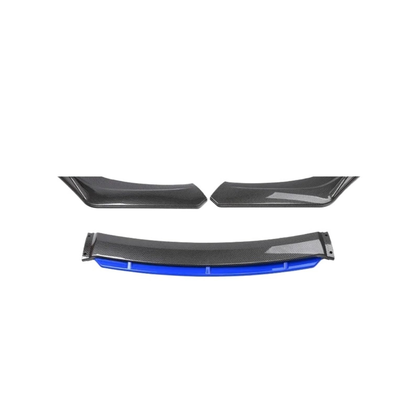 ATATKRT 3-teiliges Auto-Frontstoßstangen-Unterlippen-Universalzubehör Body Kits Front Blade Guard Protector Cover Standard-Autoteile Tuning Anti-Kollisions-Automodifikation(Carbon blue A) von ATATKRT