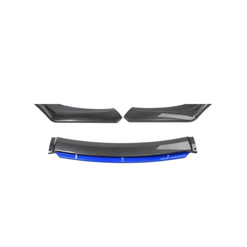 ATATKRT 3-teiliges Auto-Frontstoßstangen-Unterlippen-Universalzubehör Body Kits Front Blade Guard Protector Cover Standard-Autoteile Tuning Anti-Kollisions-Automodifikation(Carbon blue A) von ATATKRT