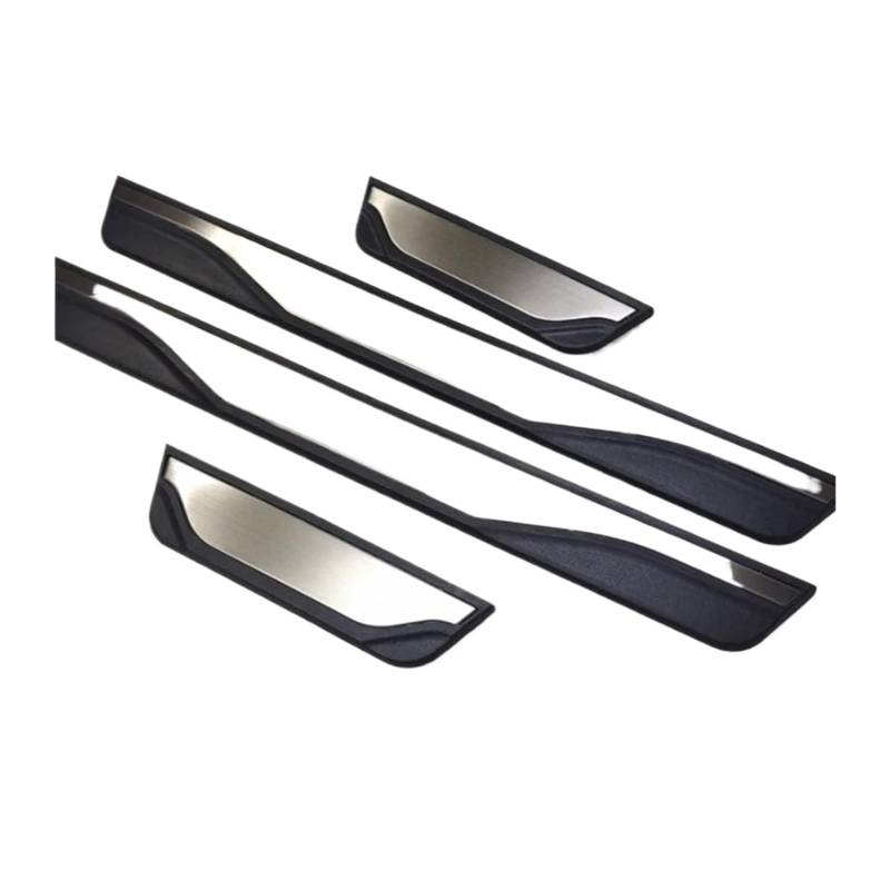 ATATKRT 4 Teile/los ABS Edelstahl Türschweller Pedal Scuff Platte Kompatibel for Chery OMODA 5 2022 2023 Auto Zubehör Türschwellerschutz(Compatible for Silver) von ATATKRT
