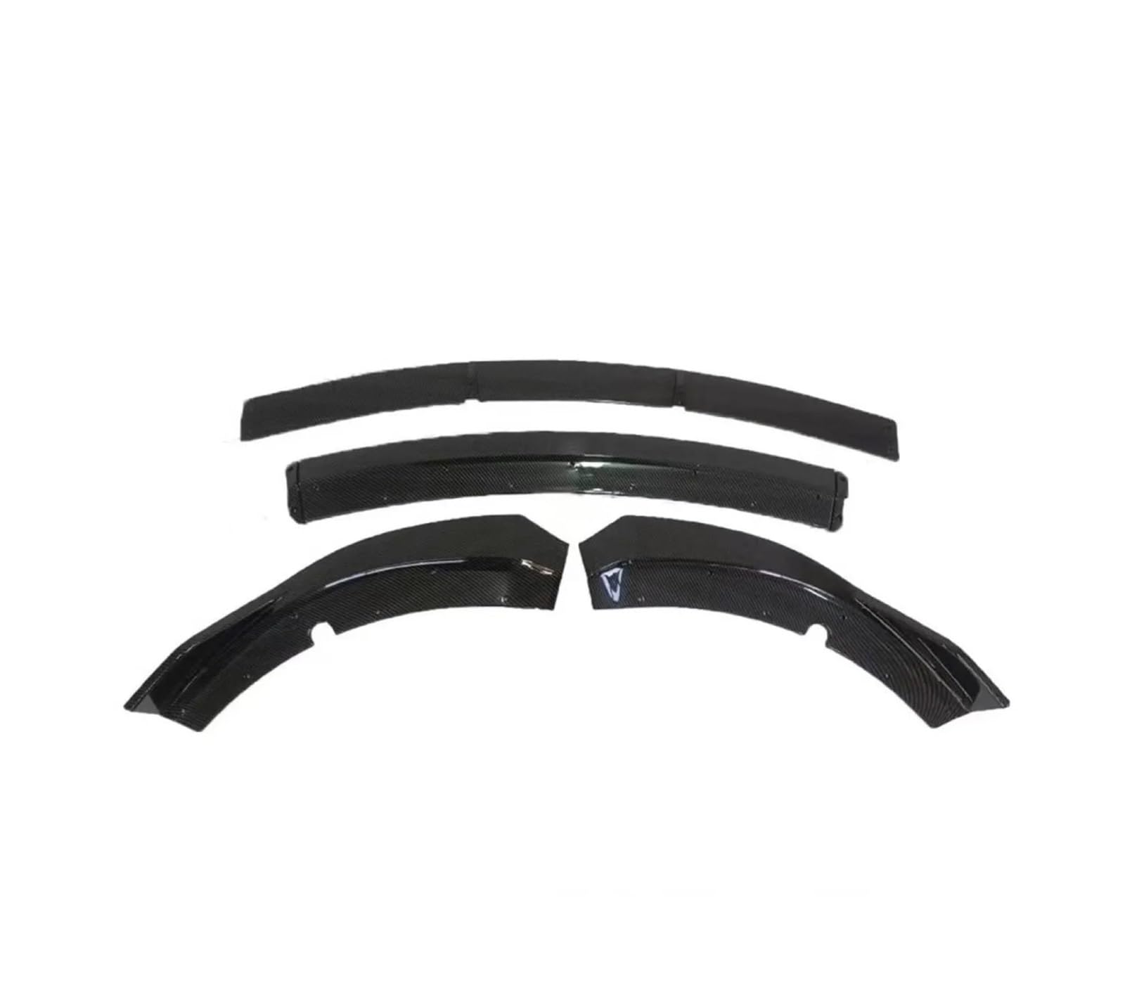 ATATKRT 4 stücke Auto Front Stoßstange Lip Spoiler Splitter Körper Kit Kompatibel for Dodge Charger SRT 2015-2020 Anti-Kollision Automotive Modifikation(Carbon Fiber look) von ATATKRT