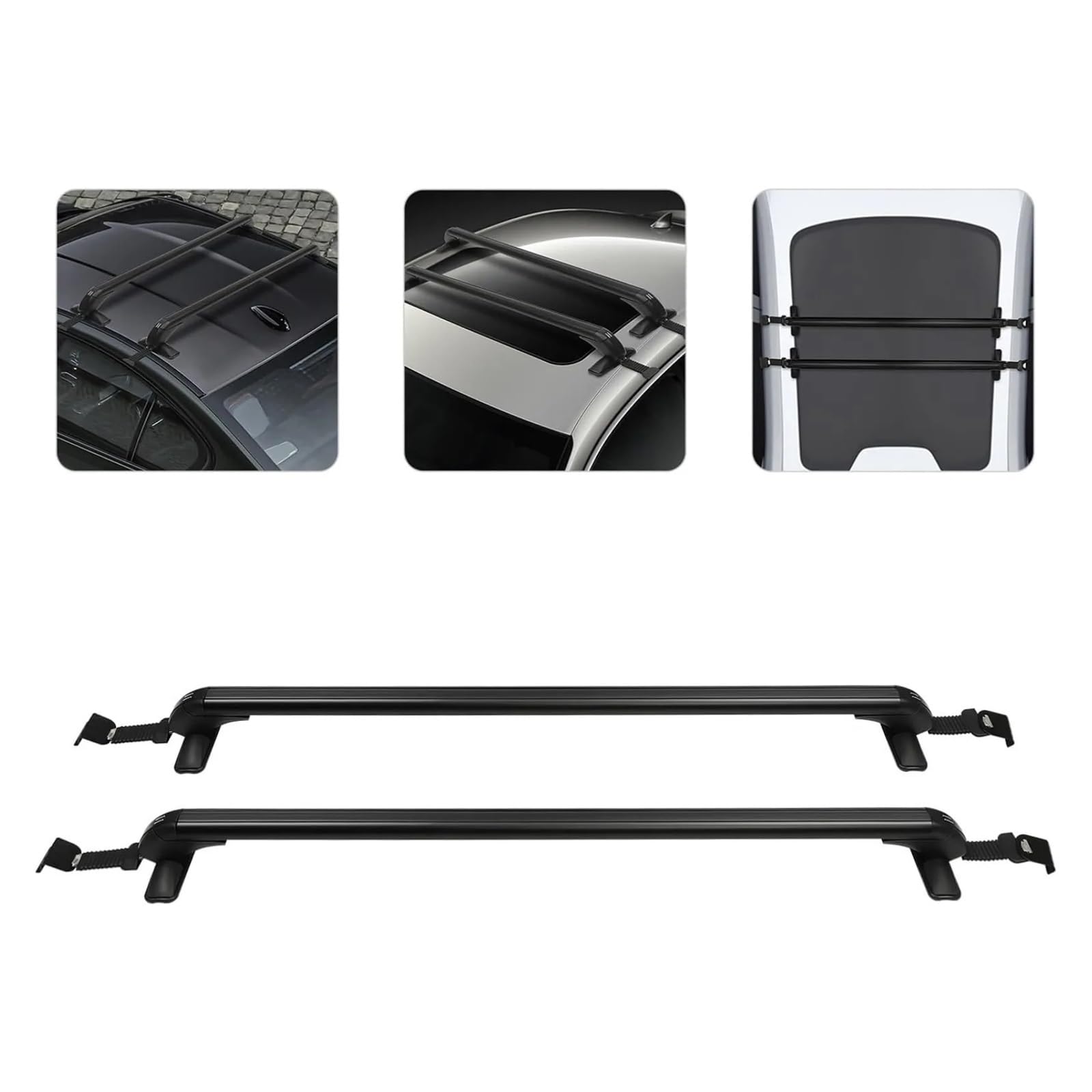 ATATKRT 41,3 Zoll Aluminium-Dachträger-Querstange, Außenteile, kein Bohren erforderlich, mit Diebstahlsicherung, for 4- oder 5-türige Autos, einfach zu installierender, langlebiger Dachträger ATATKRT 41,3 Zoll Aluminium-Dachträger-Querstange, Außenteile, kein Bohren erforderlich, mit Diebstahlsicherung, for 4- oder 5-türige Autos, einfach zu installierender, langlebiger Dachträger von ATATKRT