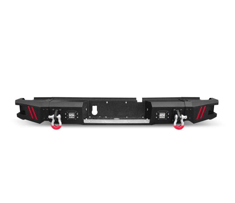 ATATKRT 4x4-Stoßstange hinten mit Haken, kompatibel mit Dodge Ram 1500 2013–2018, robuster Diffusor zur Reduzierung des Luftwiderstands aus Karbonstahl for Offroad-Pickups von ATATKRT