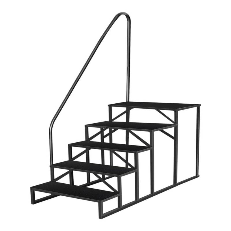 ATATKRT 5-stufige Hockerleiter, Whirlpool-Stufen mit Handlauf, Wohnmobiltreppe im Freien, Hochleistungsleiter for Reiseanhänger, Camper, 5. Rad, Wohnmobil, tragbare Stufen von ATATKRT