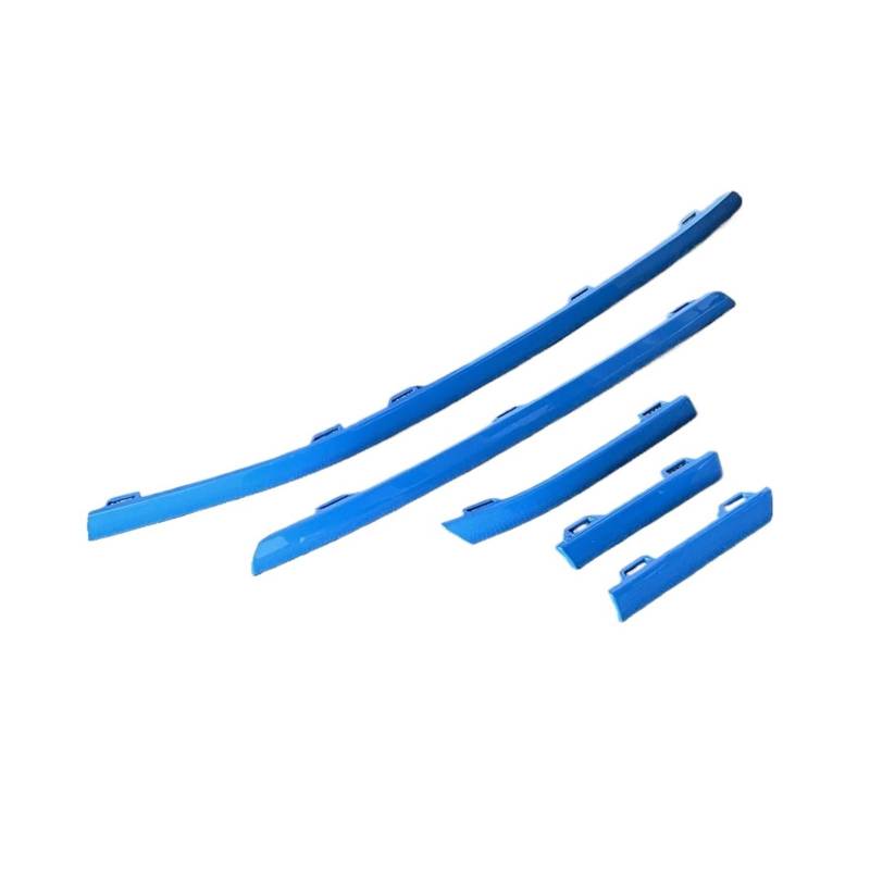 ATATKRT 5-teilige Einsätze for den unteren Kühlergrill der vorderen Stoßstange, kompatibel mit VW T6.1 Transporter Caravelle, Autozubehör ab 2019, Außenstyling und Schutz(Blue) von ATATKRT