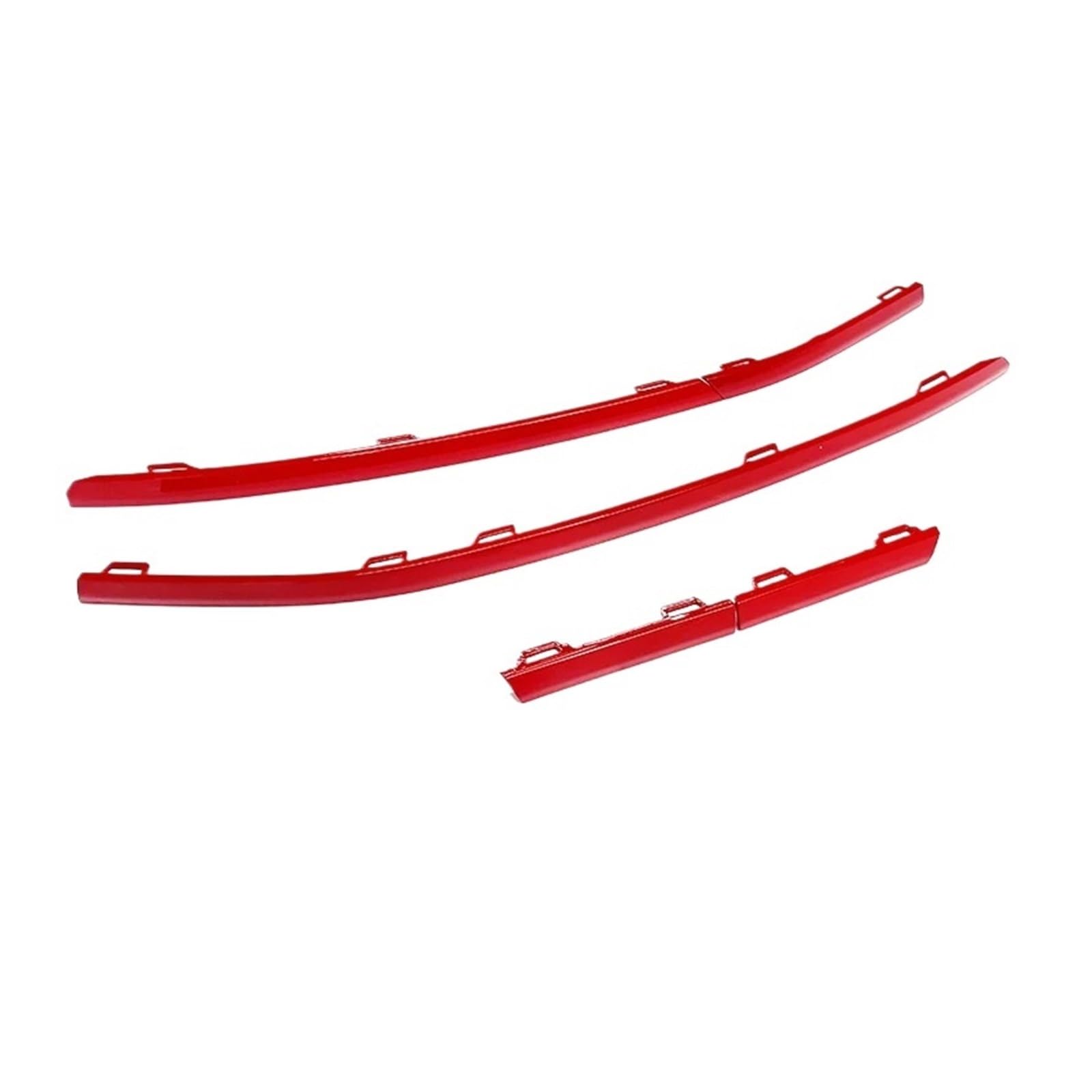 ATATKRT 5-teilige Einsätze for den unteren Kühlergrill der vorderen Stoßstange, kompatibel mit VW T6.1 Transporter Caravelle, Autozubehör ab 2019, Außenstyling und Schutz(Red) von ATATKRT