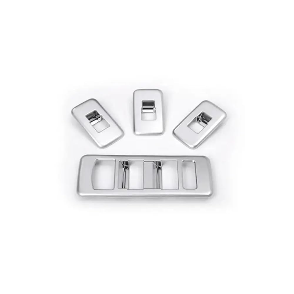ATATKRT ABS-Autoinnenausstattung Fensterschalter-Knopfrahmen-Abdeckungsverkleidung Kompatibel for Land Rover Range Rover Sport RR Sport 2014-2017(Style B Silver) von ATATKRT