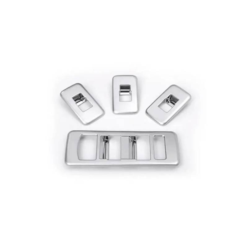ATATKRT ABS-Autoinnenausstattung Fensterschalter-Knopfrahmen-Abdeckungsverkleidung Kompatibel for Land Rover Range Rover Sport RR Sport 2014-2017(Style B Silver) von ATATKRT