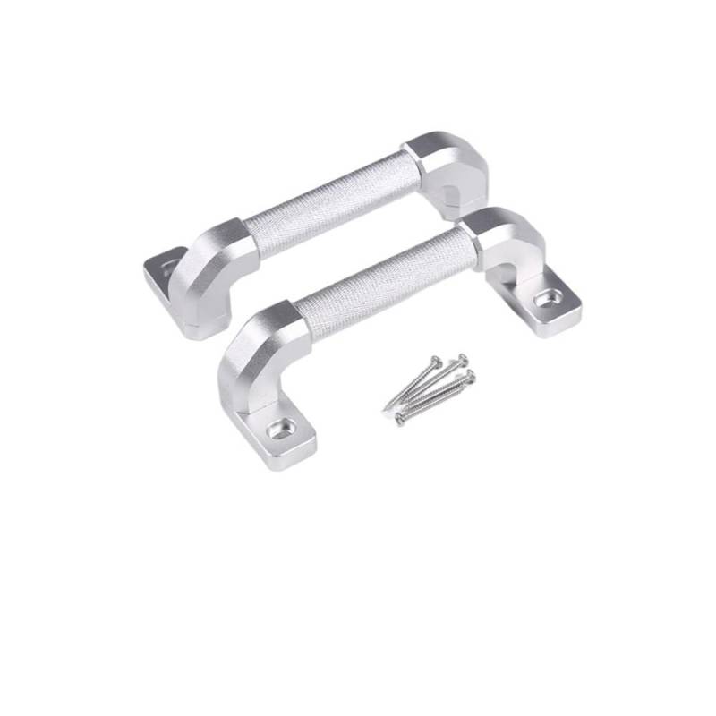 ATATKRT Aluminiumlegierung Türinnentürgriff Zubehör Ersatzteile Kompatibel for Land Rover Defender 90 110 2004-2018(Style B Silver) von ATATKRT