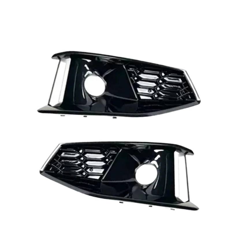 ATATKRT Auto-Frontstoßstange, links und rechts, Wabengitter, kompatibel mit Audi A4 B9 2020 2021 2022 2023 2024, Nebelscheinwerfer-Kühlergrill, Grillabdeckung, Antikollisions-Automobilmodifikation(C) von ATATKRT